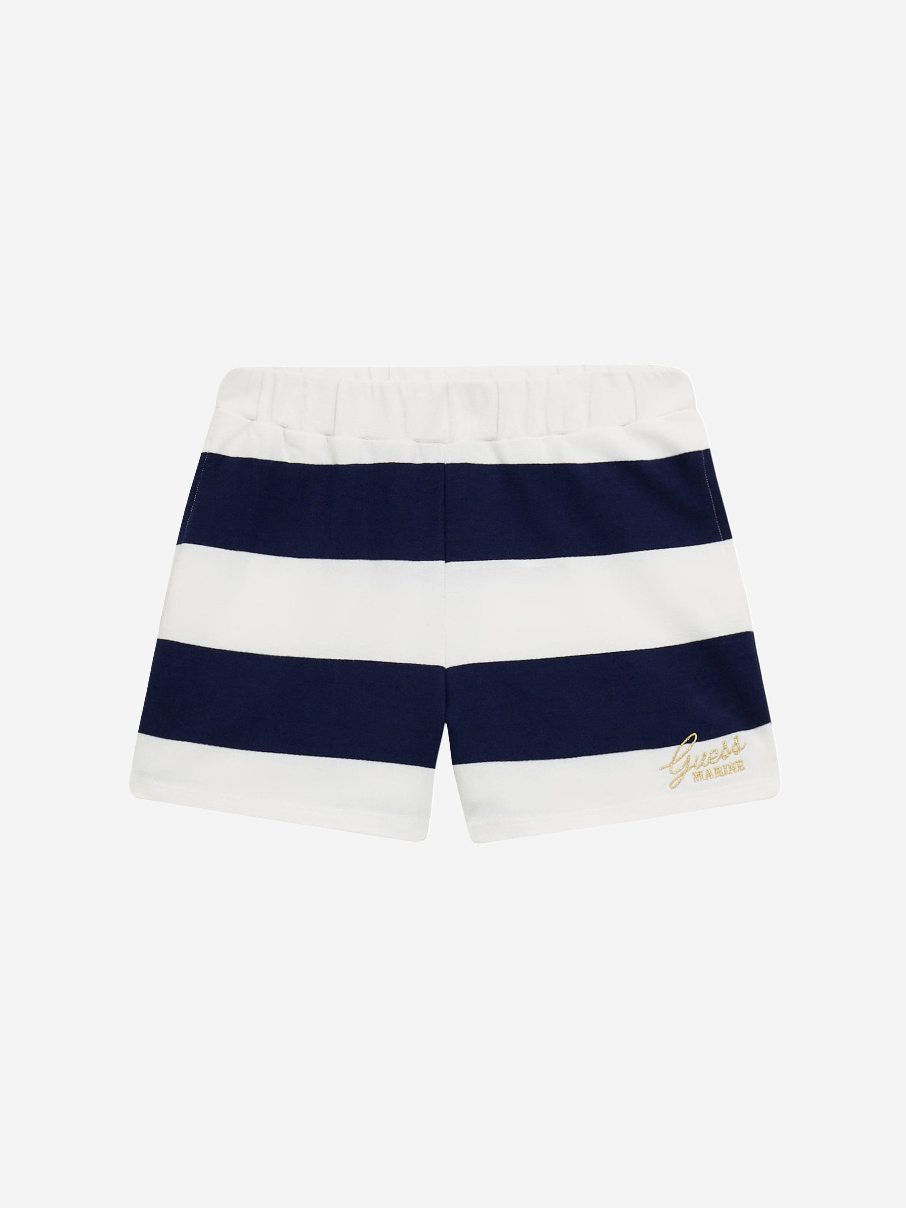 Guess Girls Striped Shorts in Navy