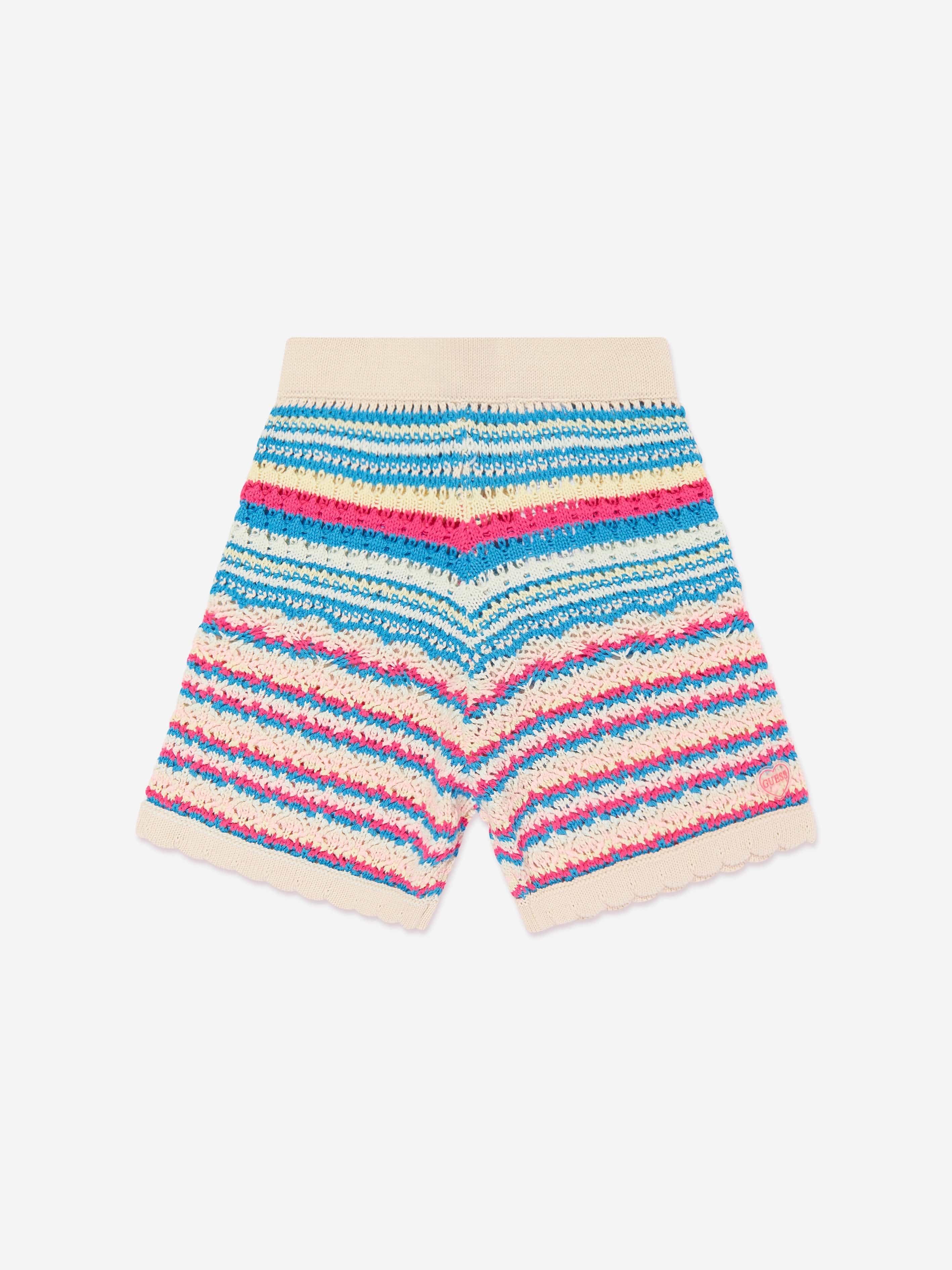 Guess Girls Crocheted Shorts in Multicolour