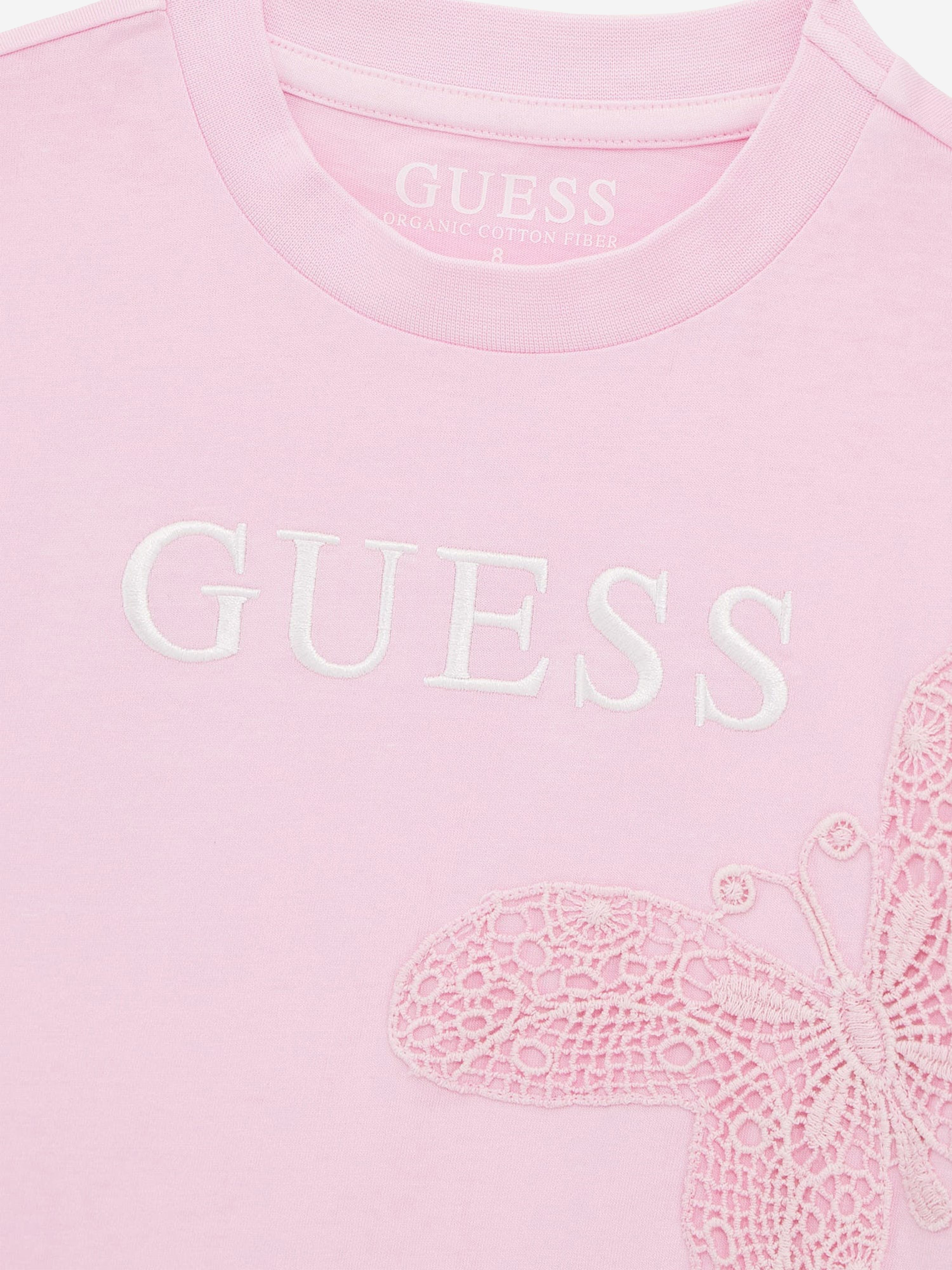 Guess Girls Logo T-Shirt in Pink