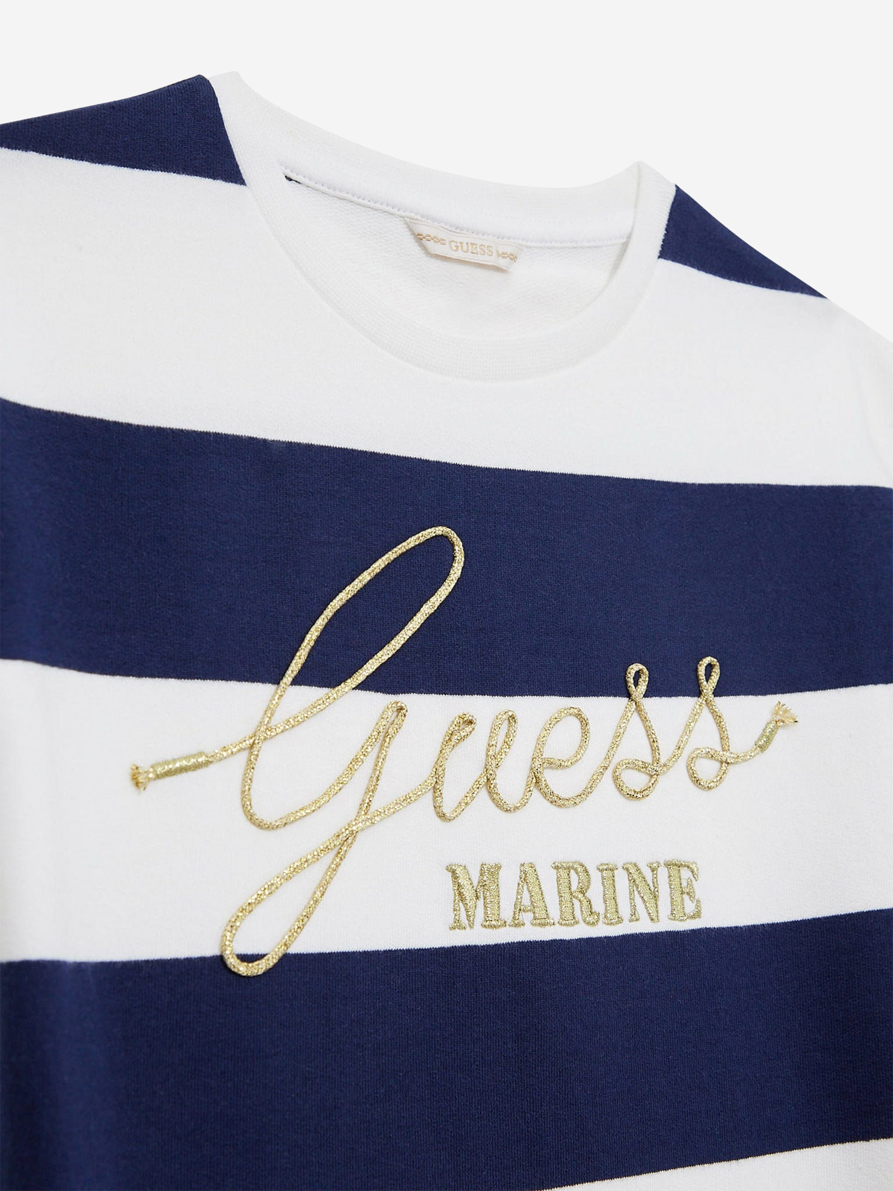 Guess Girls Striped Dress in Navy