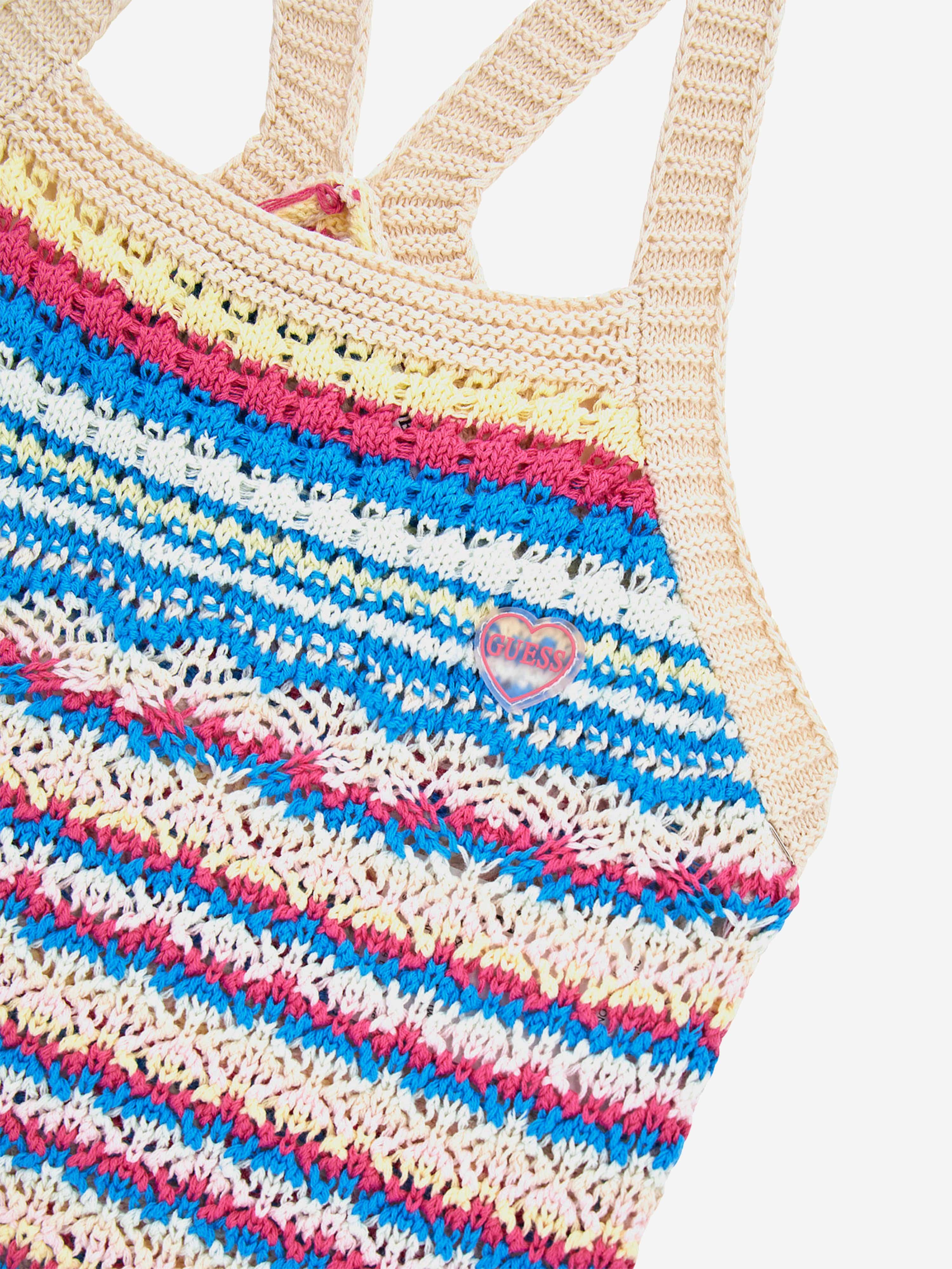 Guess Girls Crocheted Top in Multicolour