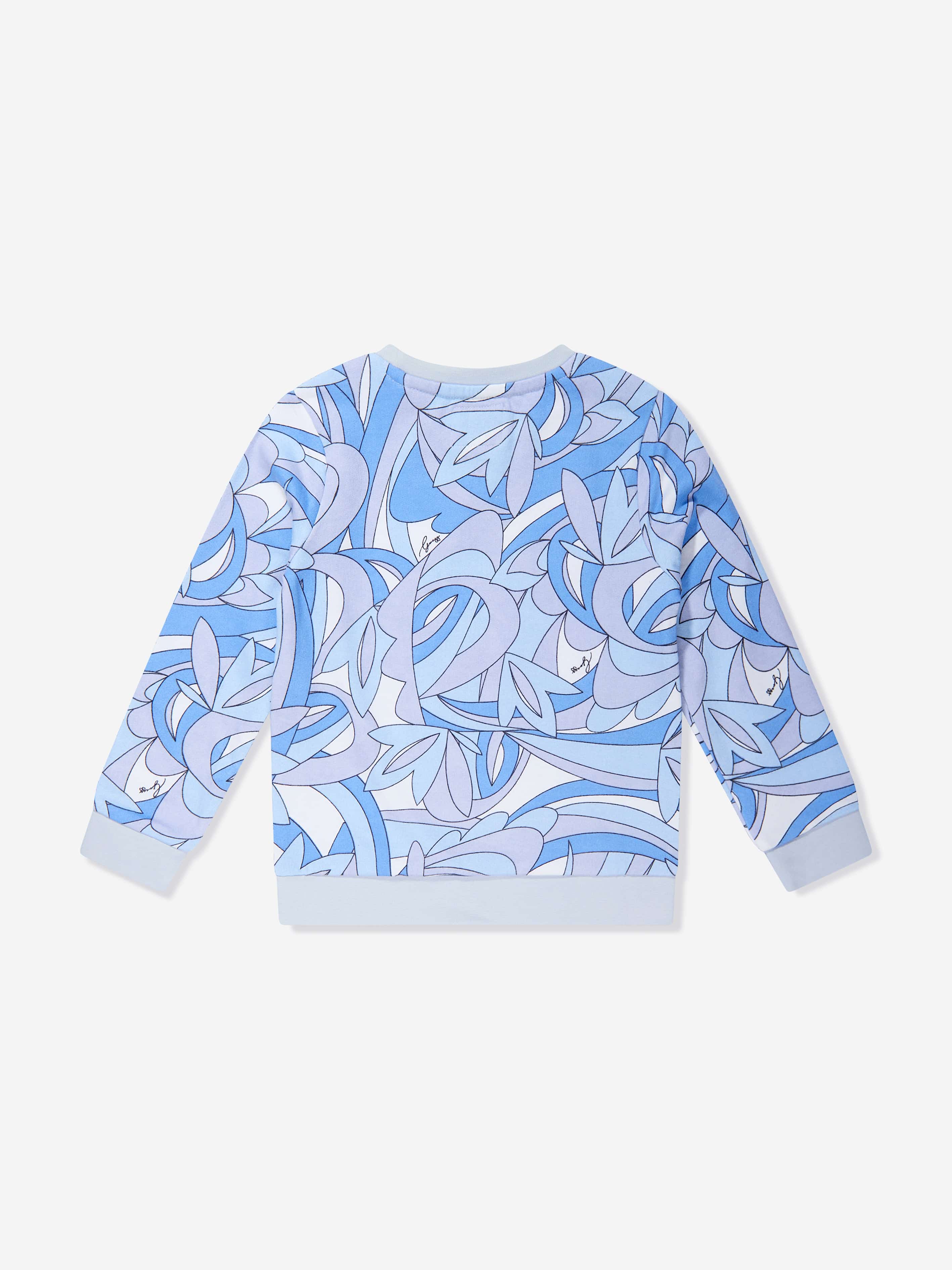 Guess Girls Abstract Logo Sweatshirt in Blue