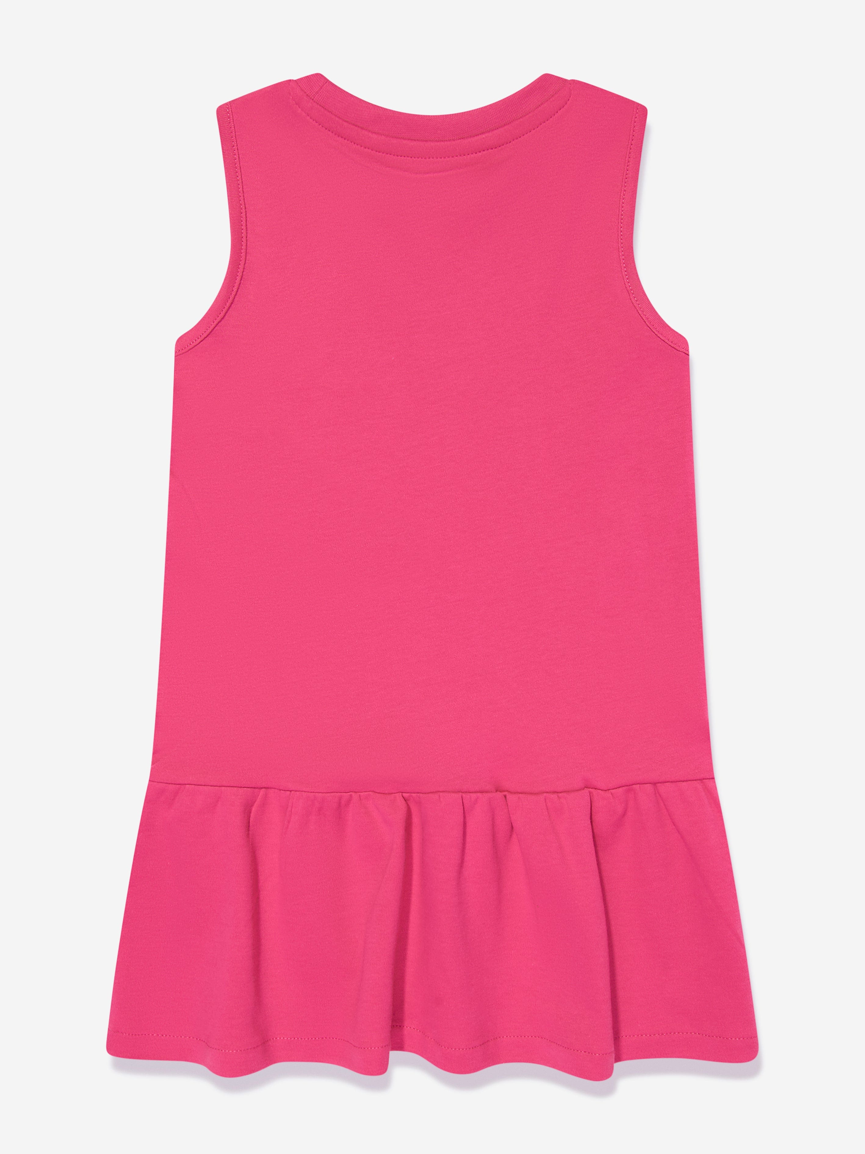 Guess Girls Sleeveless Logo Dress in Pink