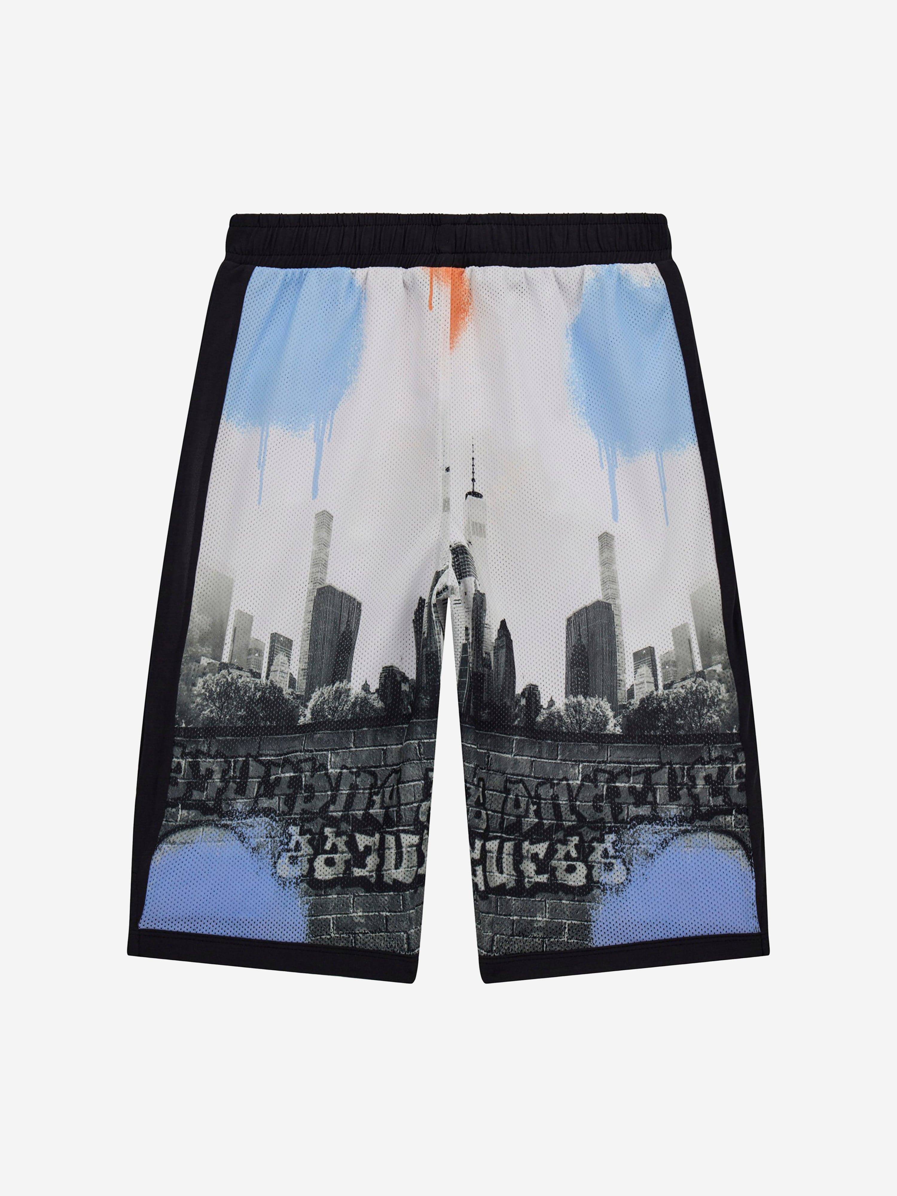 Guess Boys Urban City Print Shorts in Multicolour