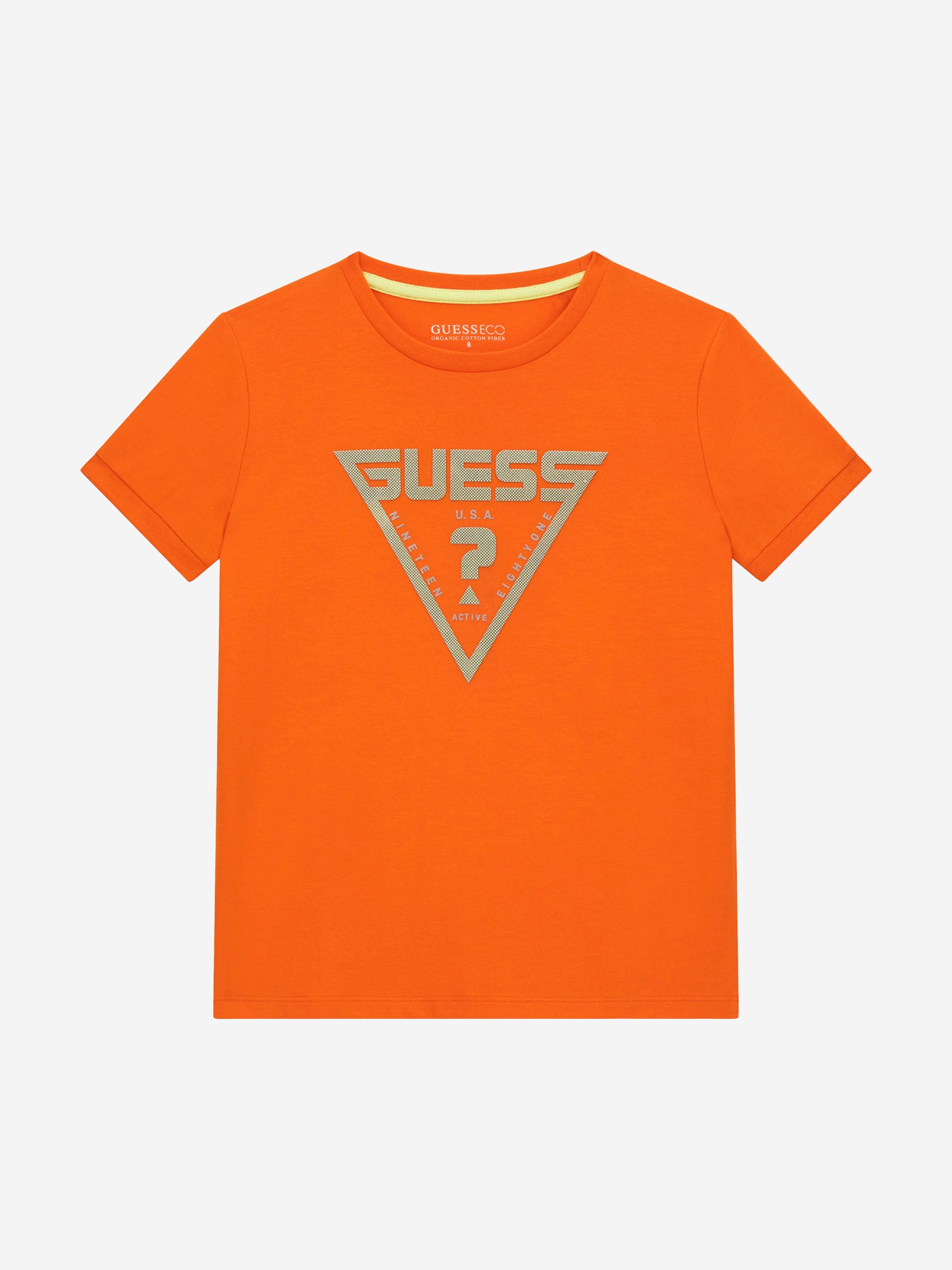 Guess Boys Logo T-Shirt in Orange