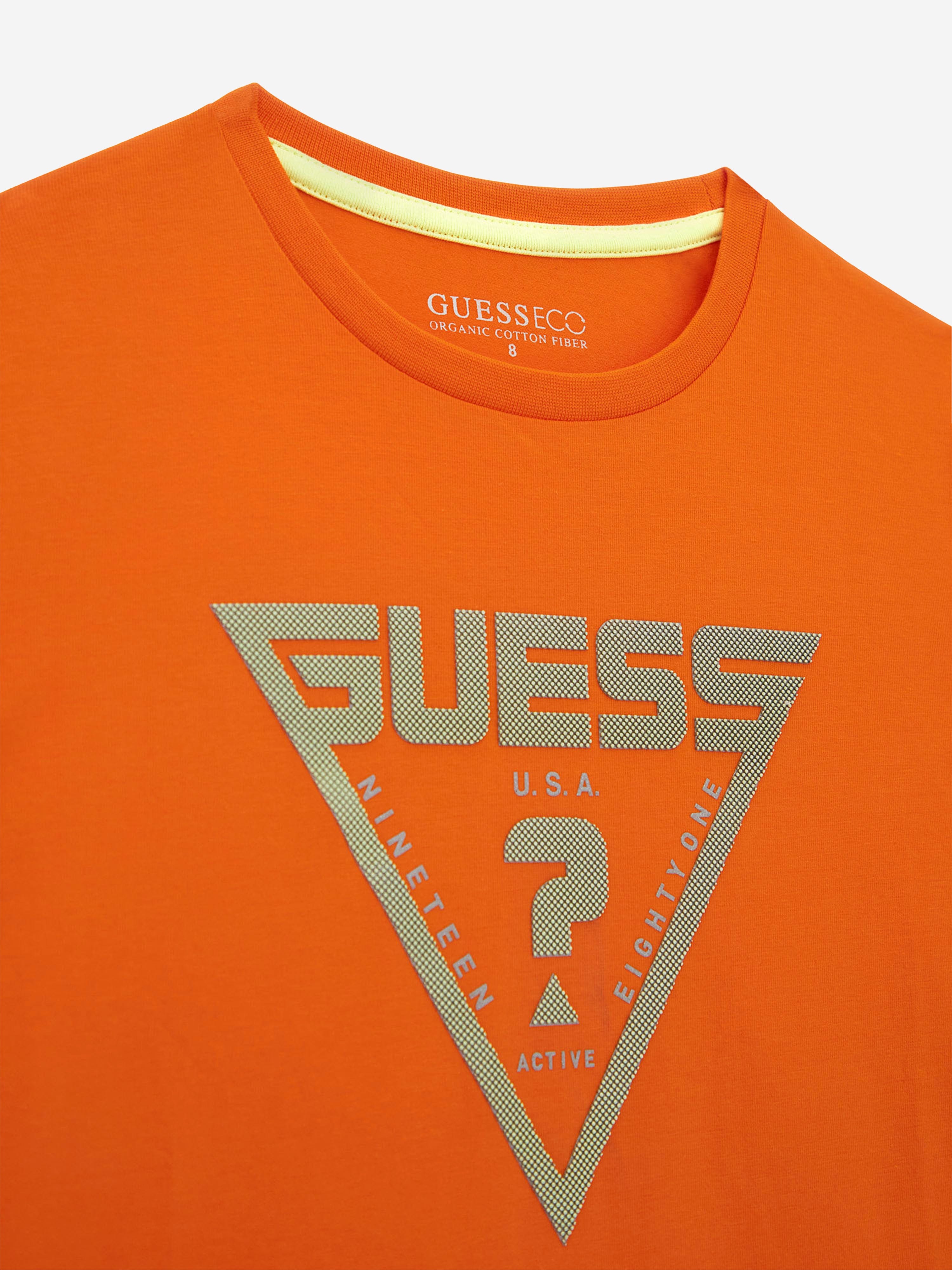 Guess Boys Logo T-Shirt in Orange