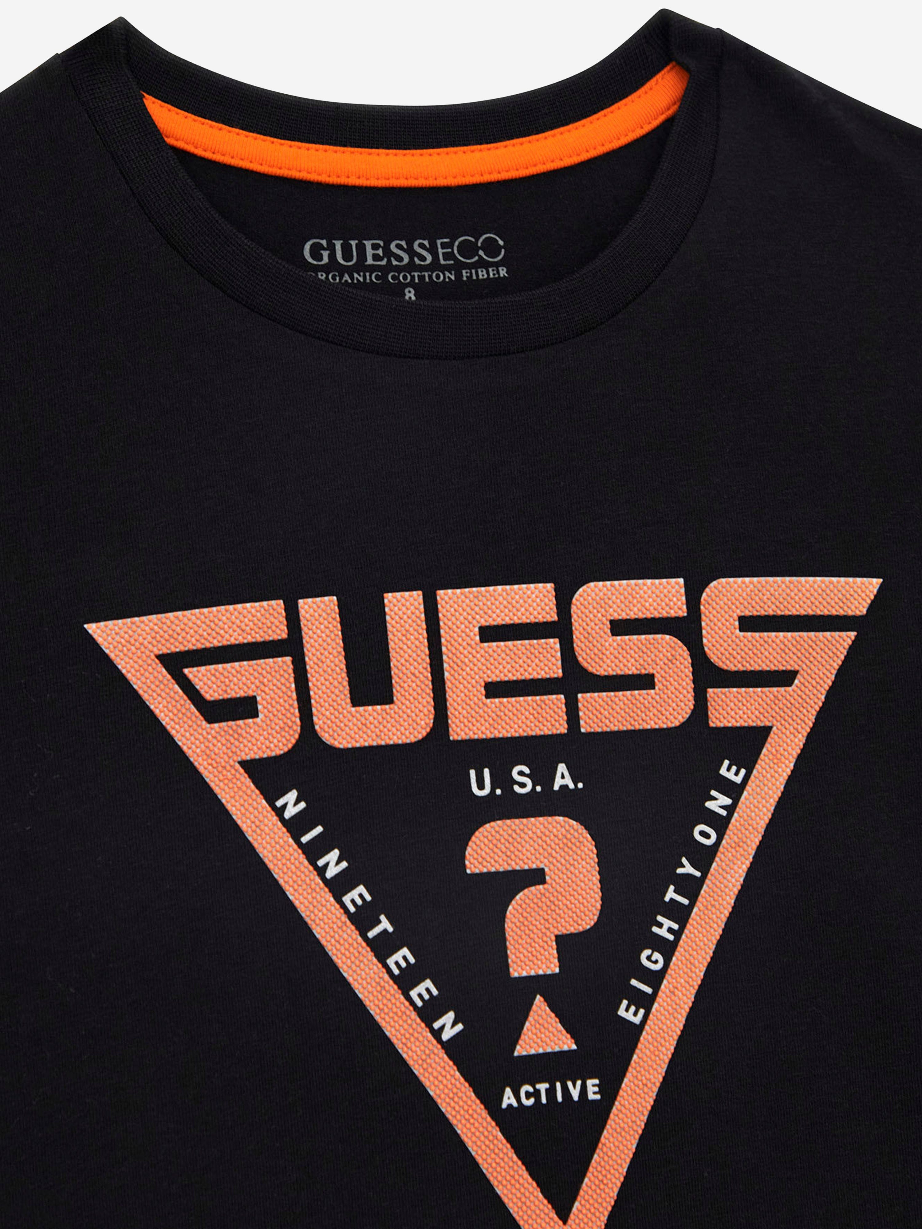 Guess Boys Logo T-Shirt in Black