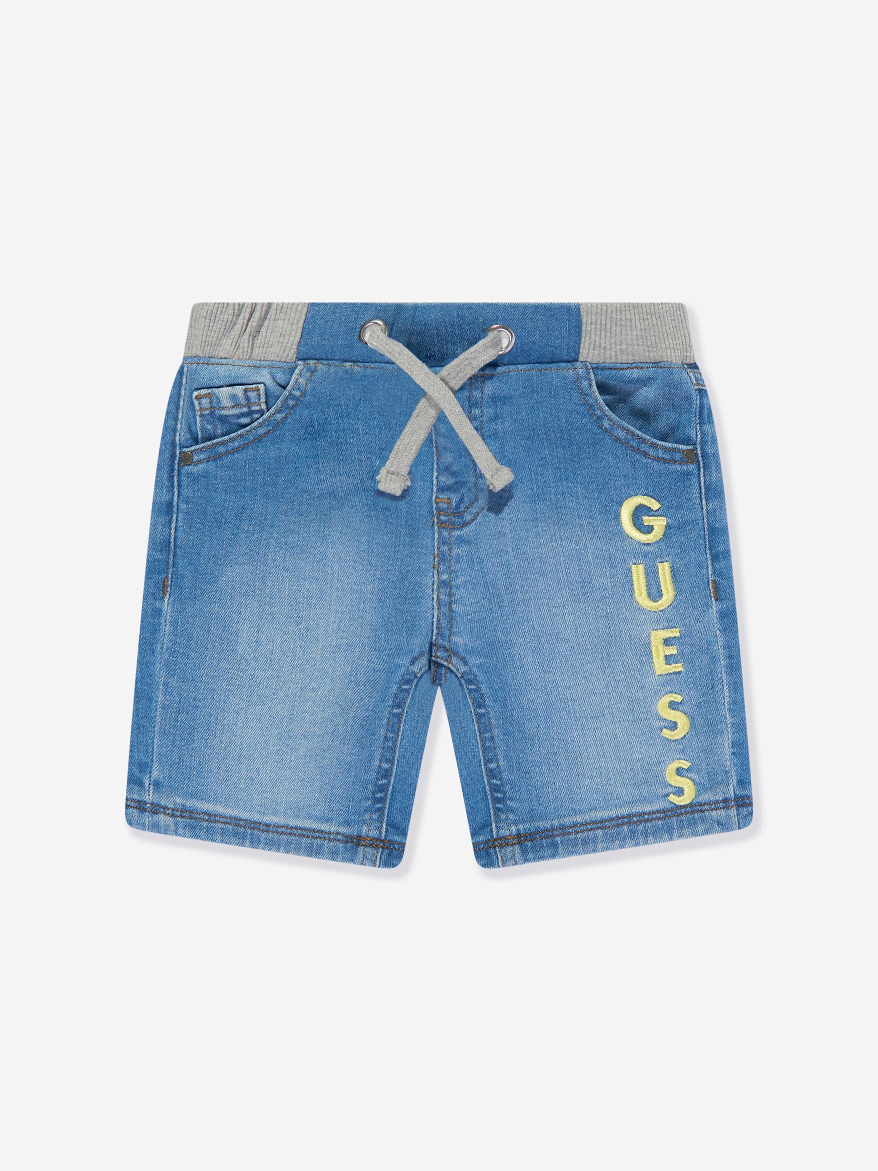 Guess Boys Denim Pull On Shorts in Blue