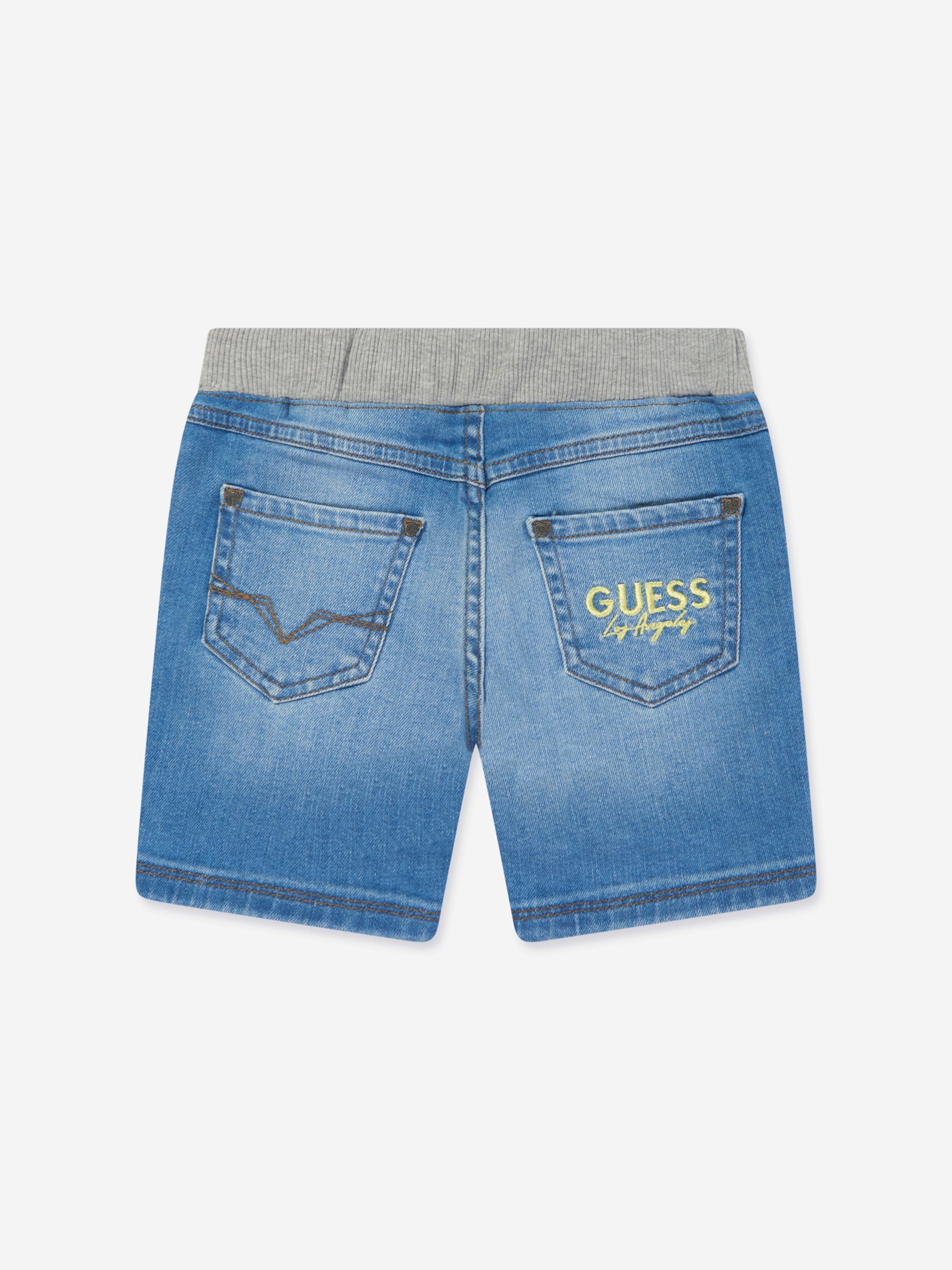 Guess Boys Denim Pull On Shorts in Blue