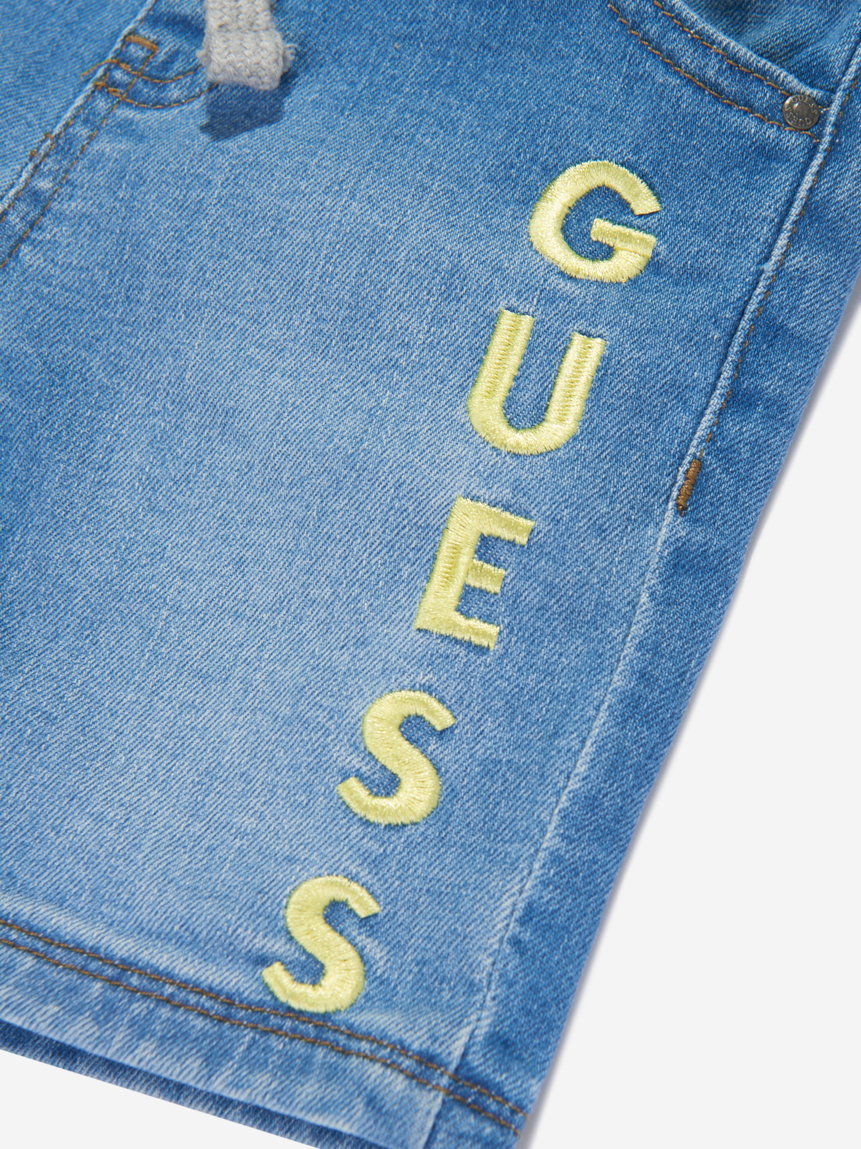 Guess Boys Denim Pull On Shorts in Blue