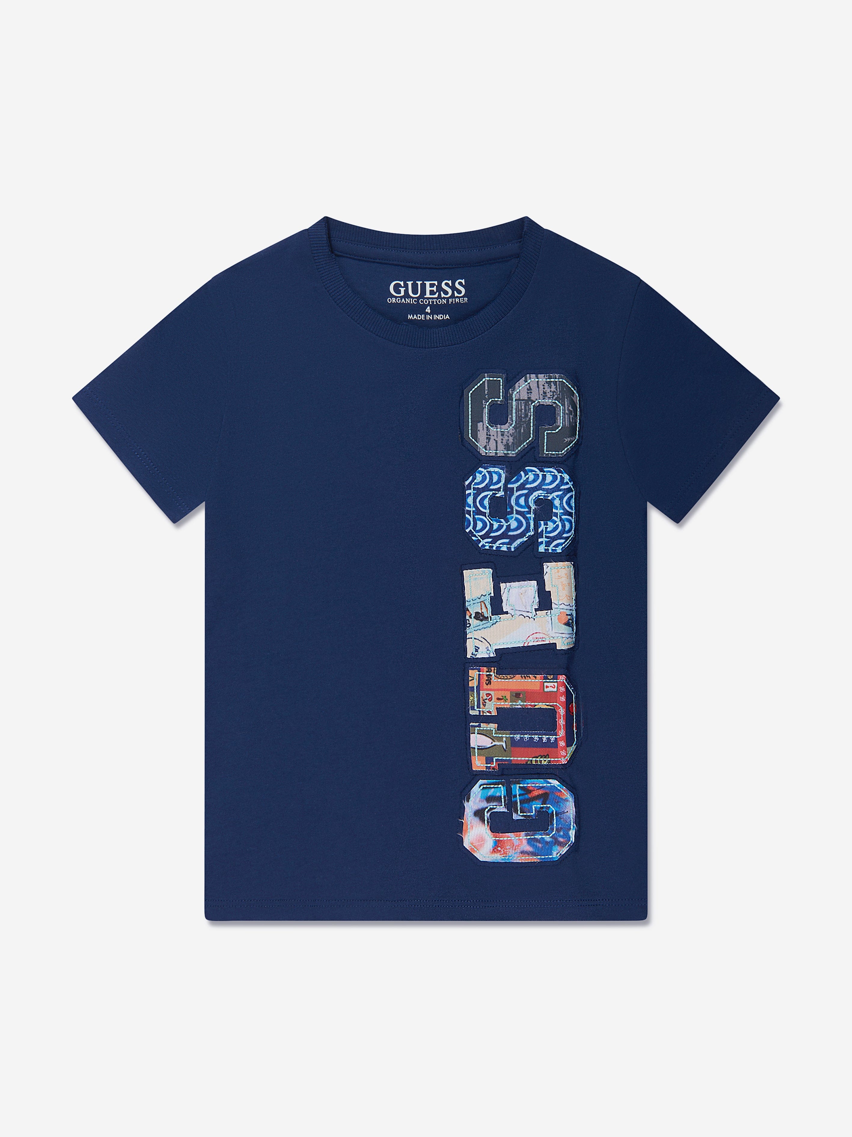 Guess Boys Logo T-Shirt in Blue