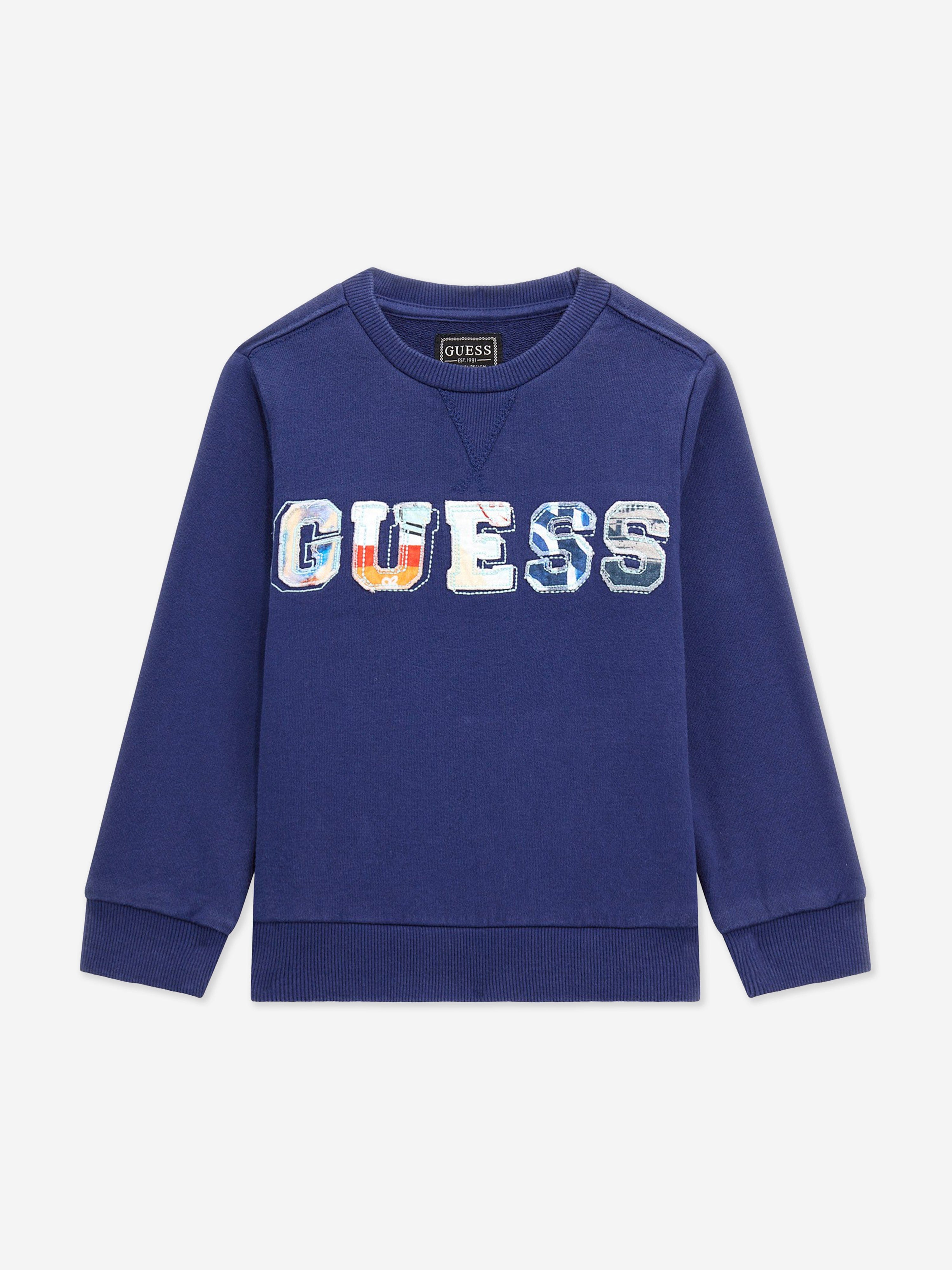 Guess Boys Logo Sweatshirt in Blue