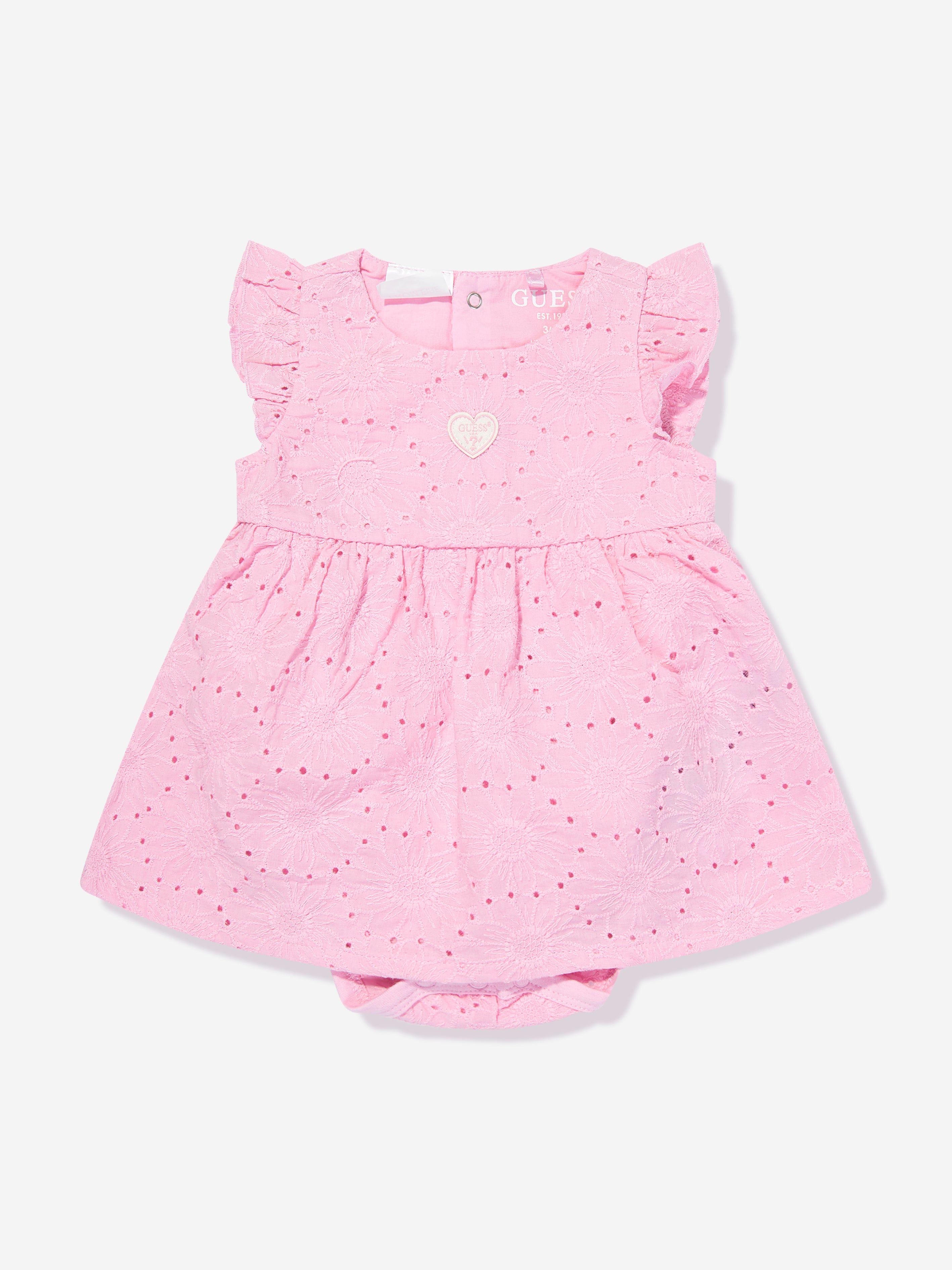 Guess Baby Girls Bodysuit Dress in Pink