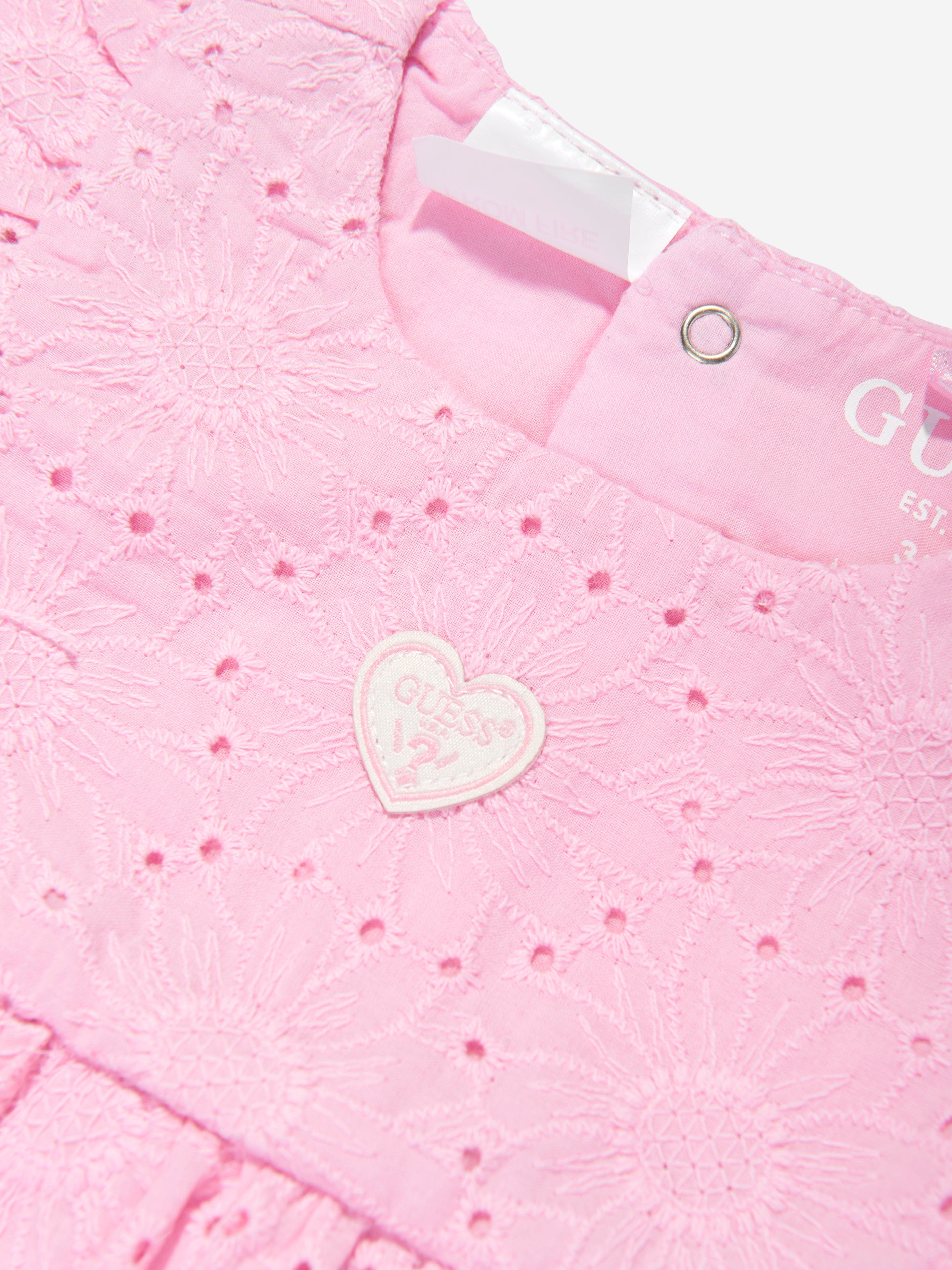 Guess Baby Girls Bodysuit Dress in Pink