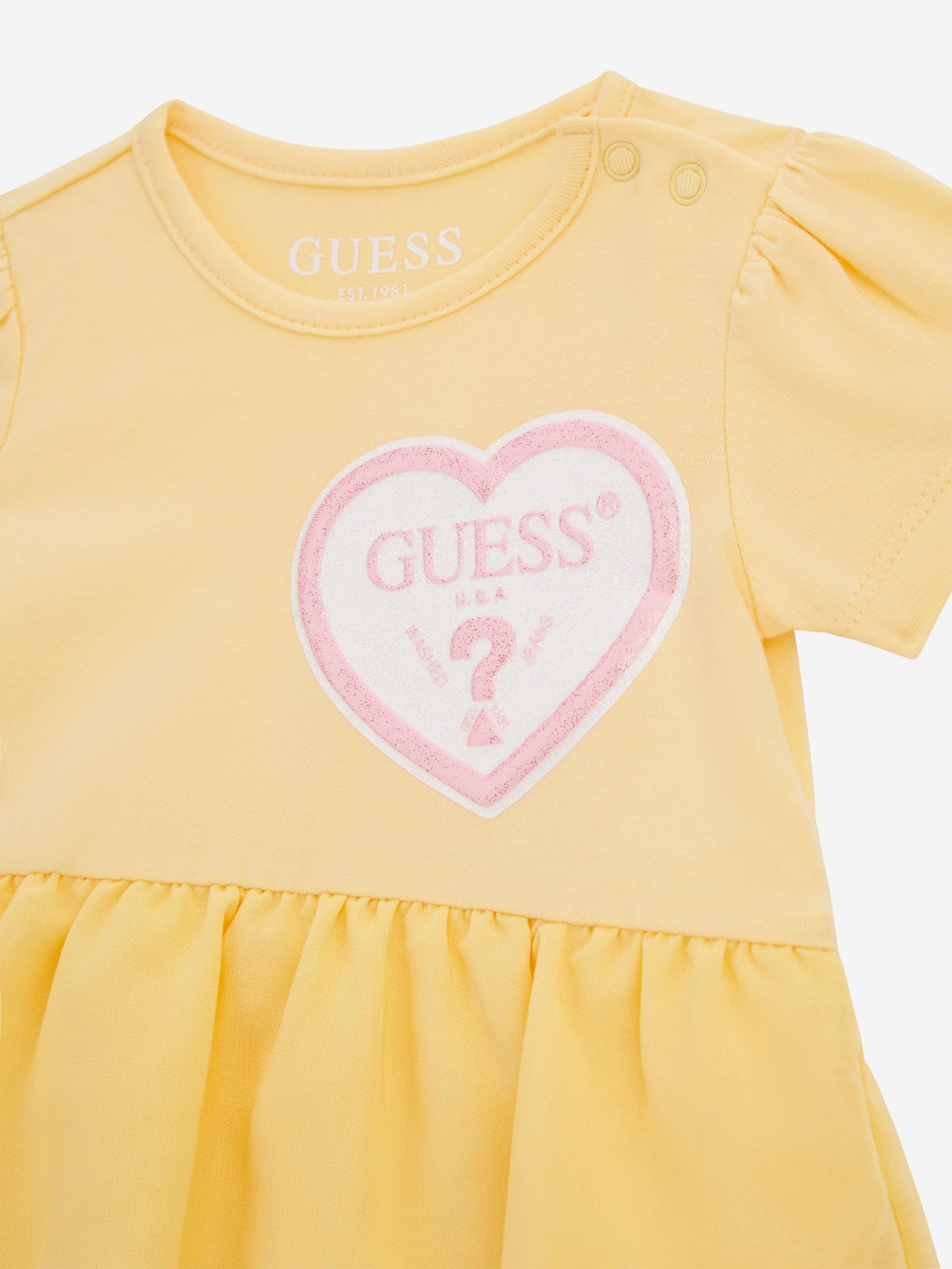 Guess Baby Girls Bodysuit Dress in Yellow