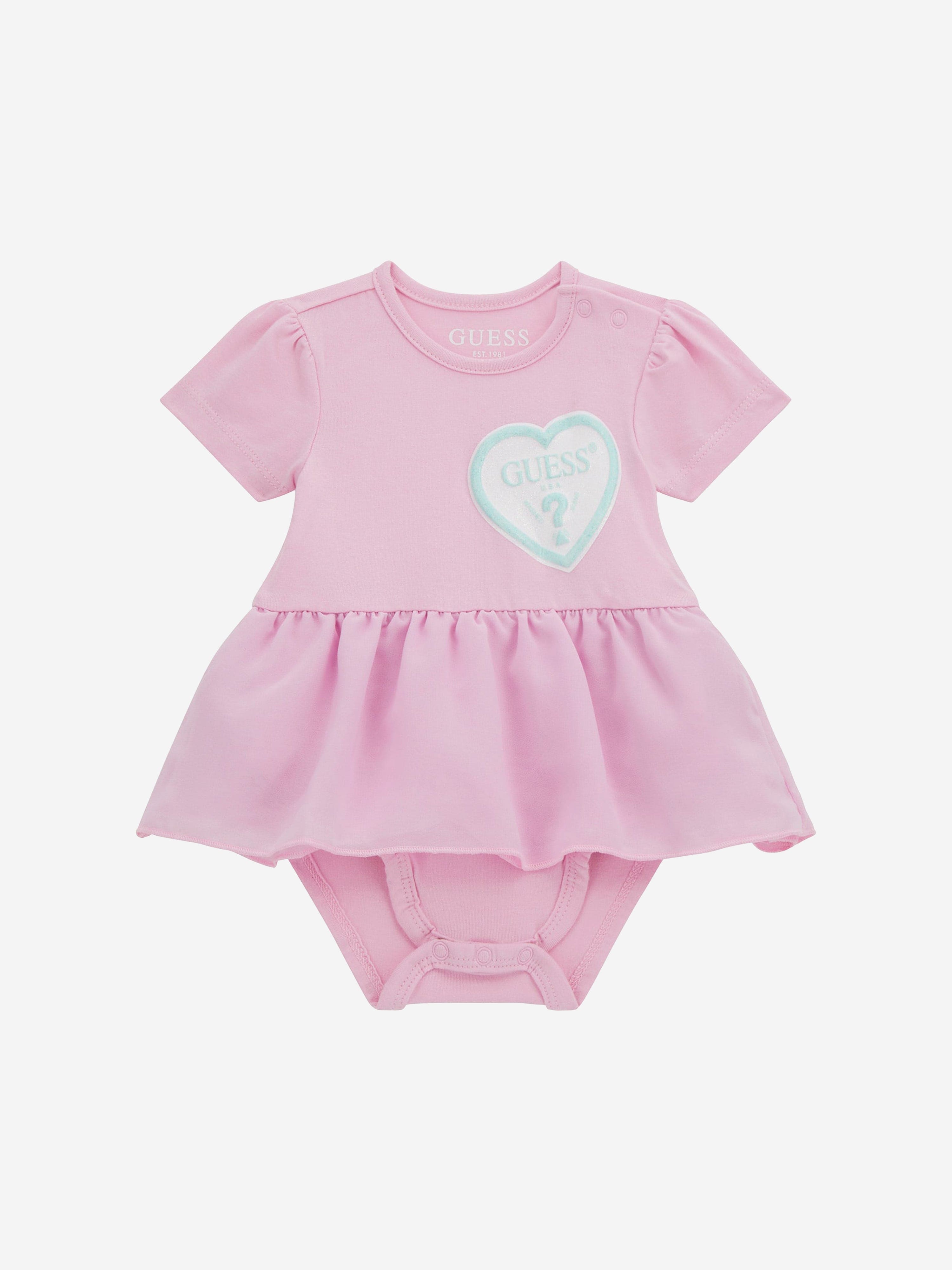 Guess Baby Girls Bodysuit Dress in Pink