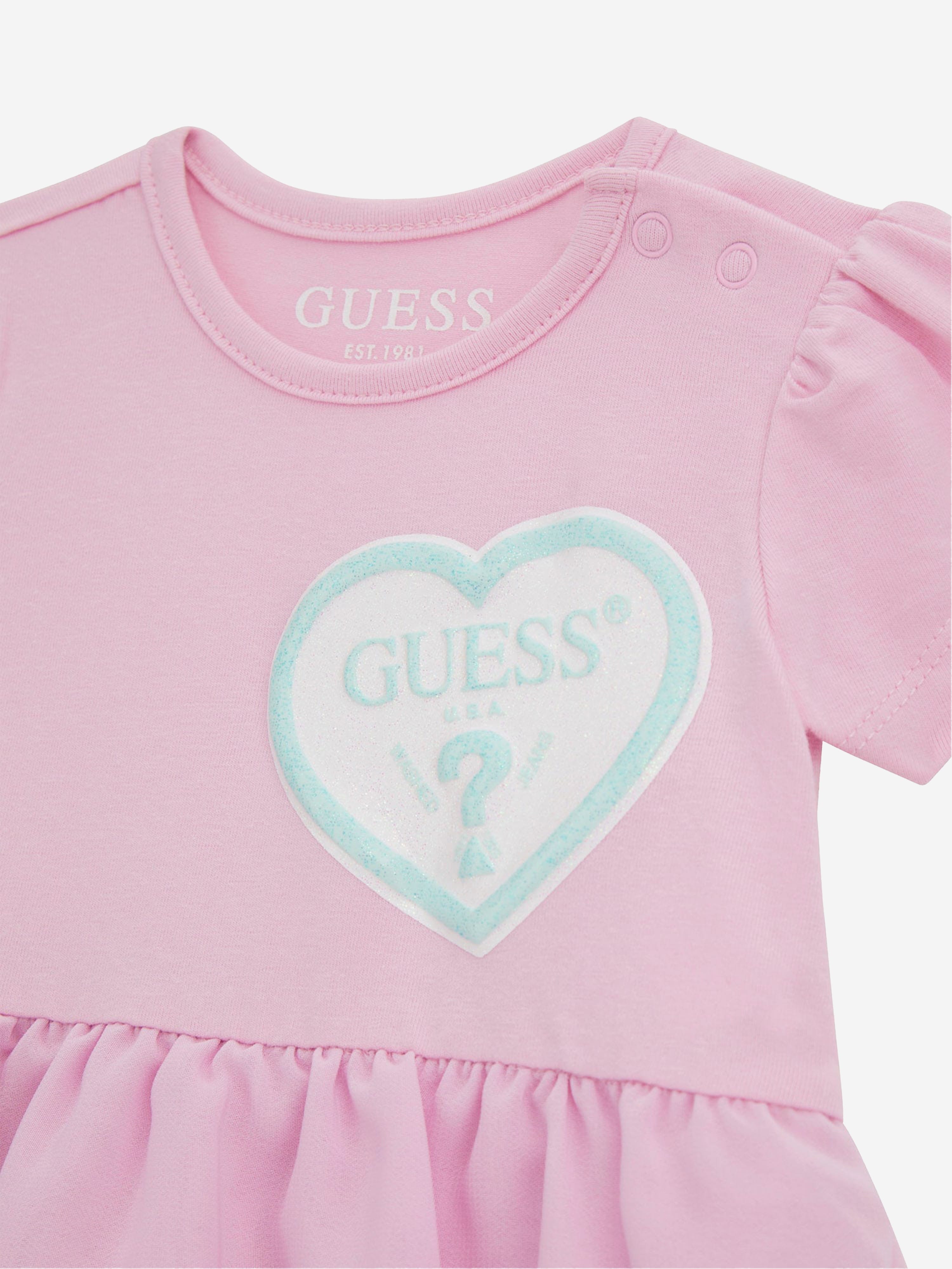 Guess Baby Girls Bodysuit Dress in Pink