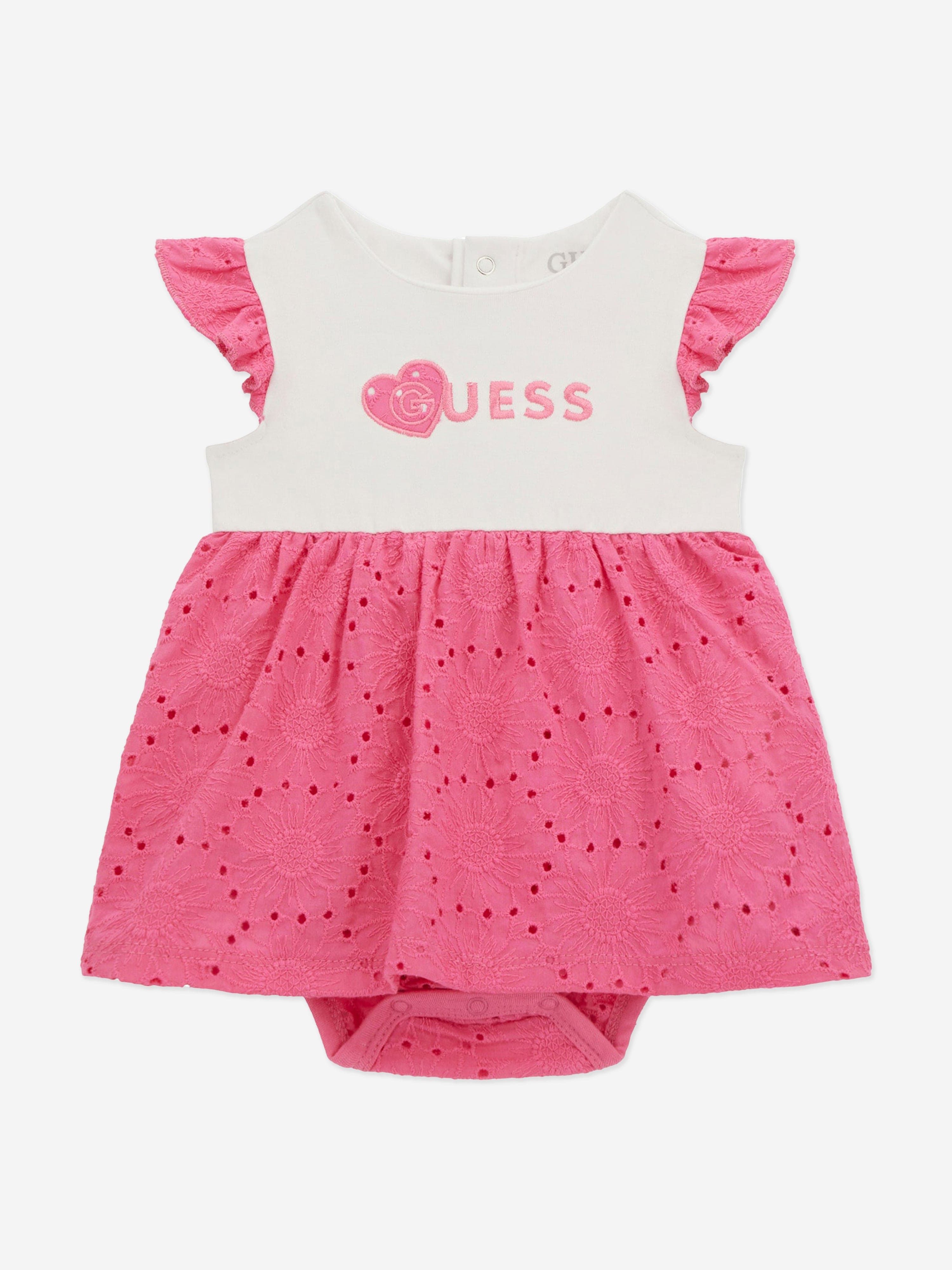 Guess Baby Girls Bodysuit Dress in Pink