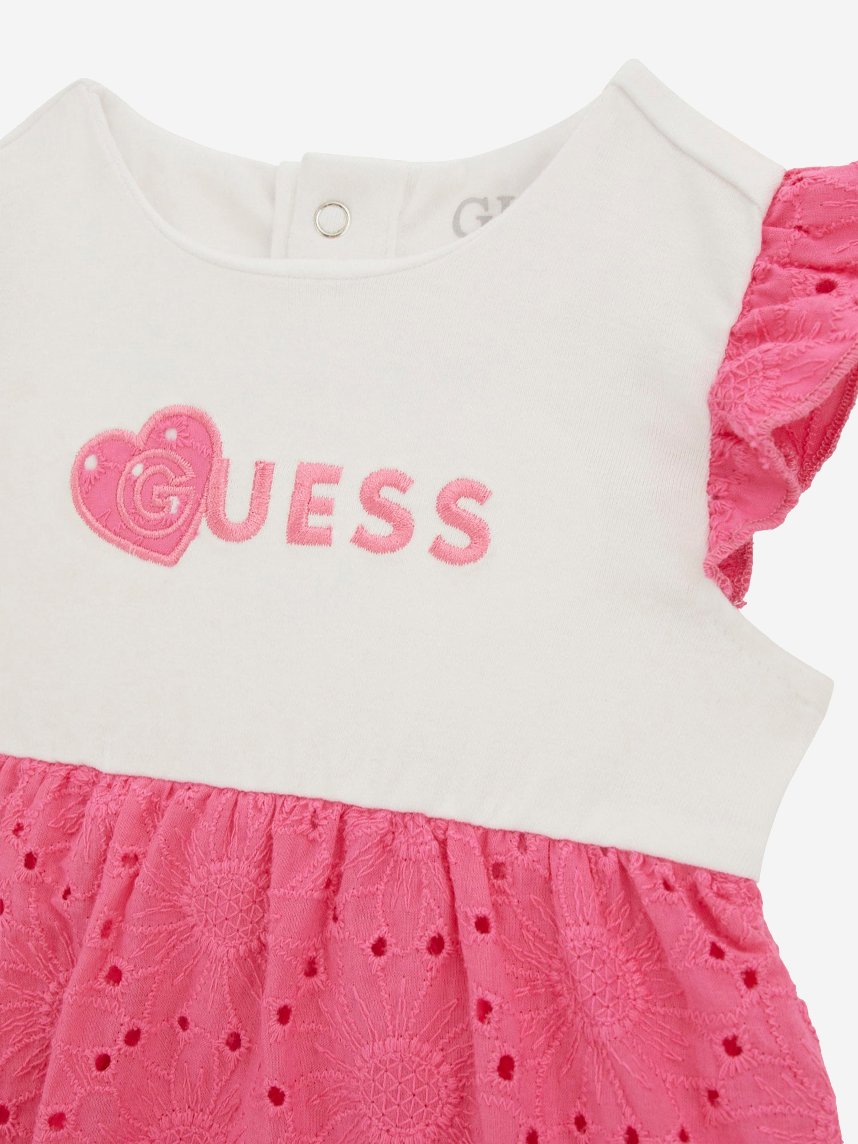 Guess Baby Girls Bodysuit Dress in Pink