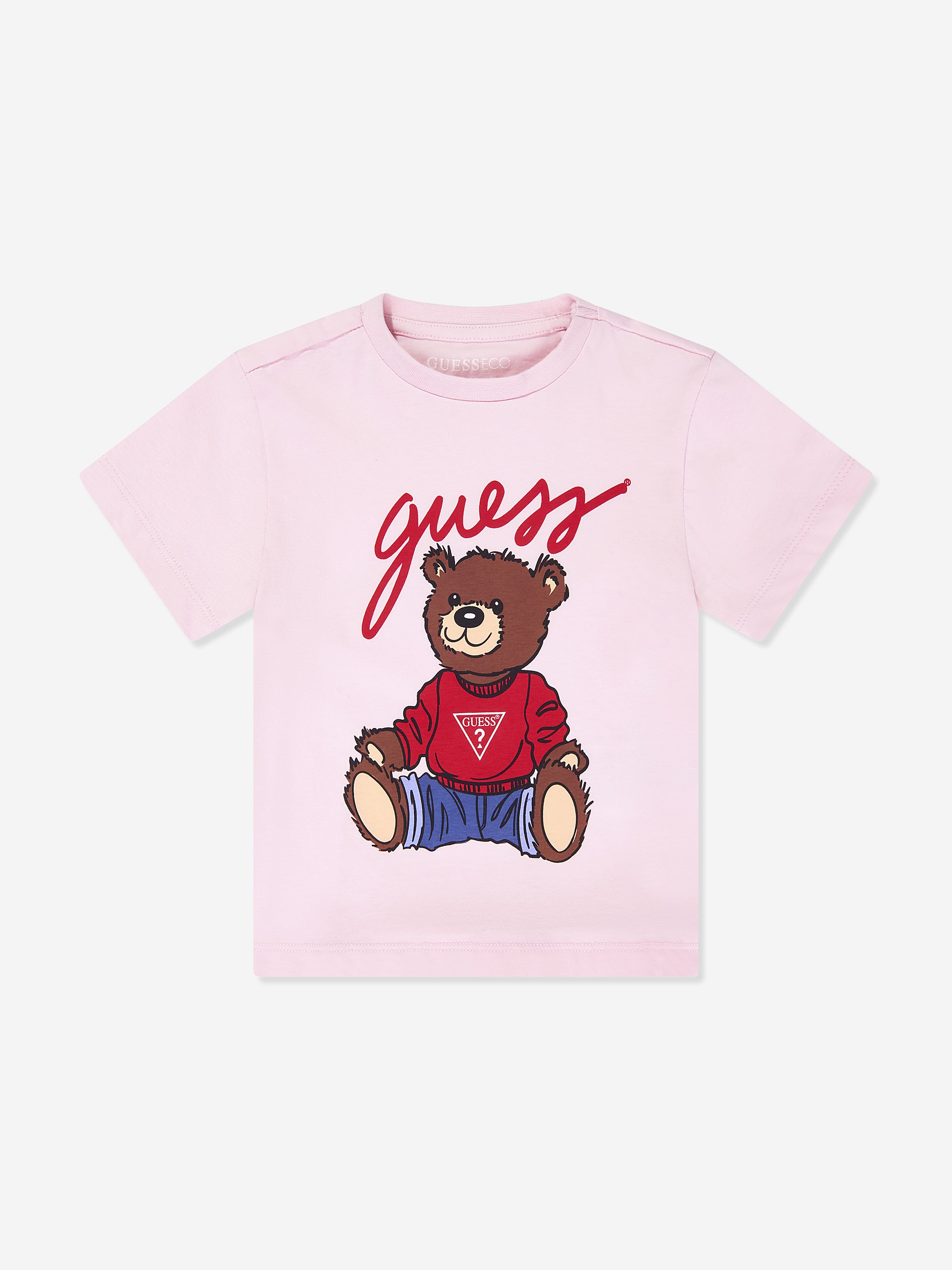 Guess Girls Teddy Bear T-Shirt in Pink