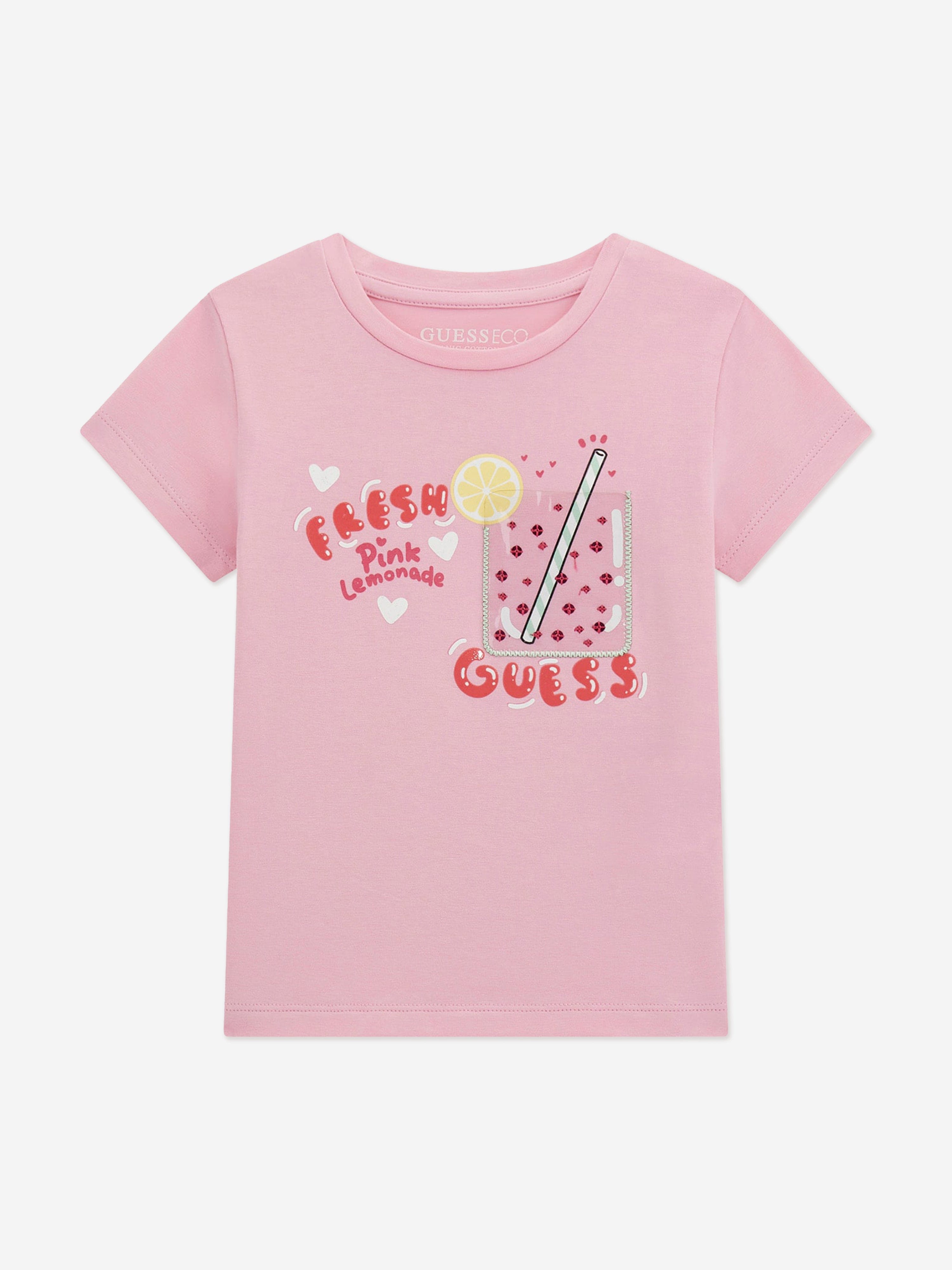 Guess Girls Lemonade T-Shirt in Pink