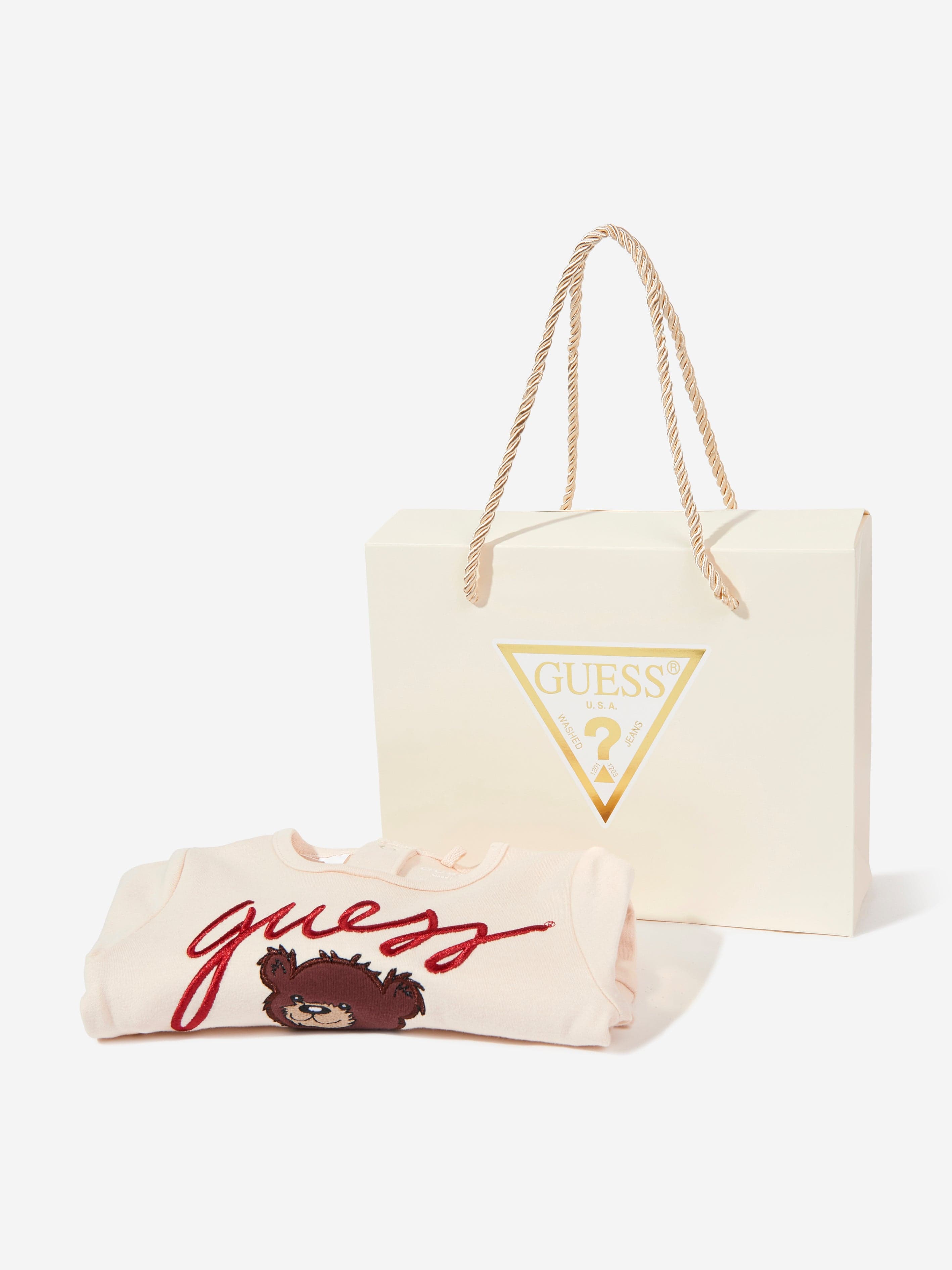 Guess Baby Teddy Bear Romper in Beige