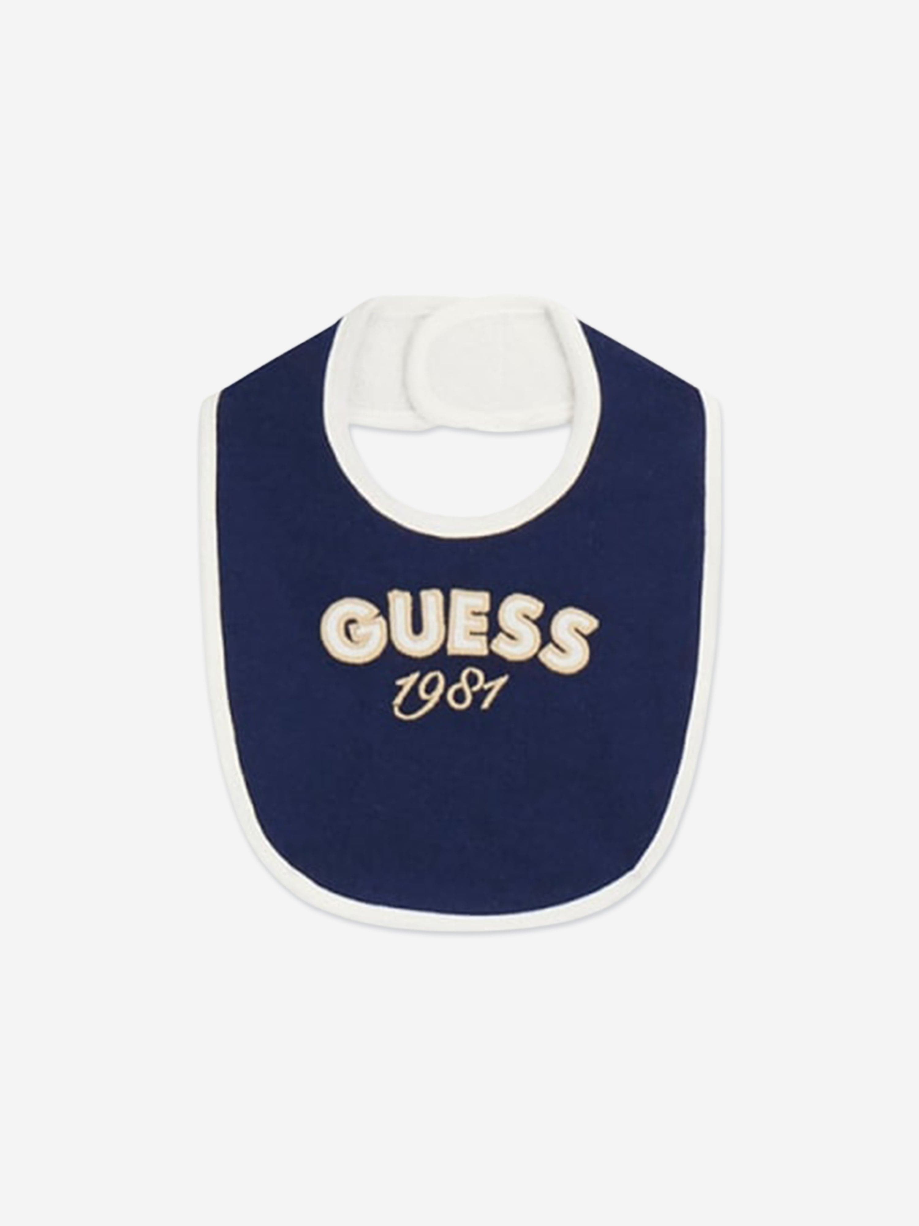 Guess Baby Striped Bodysuit Gift Set in Navy