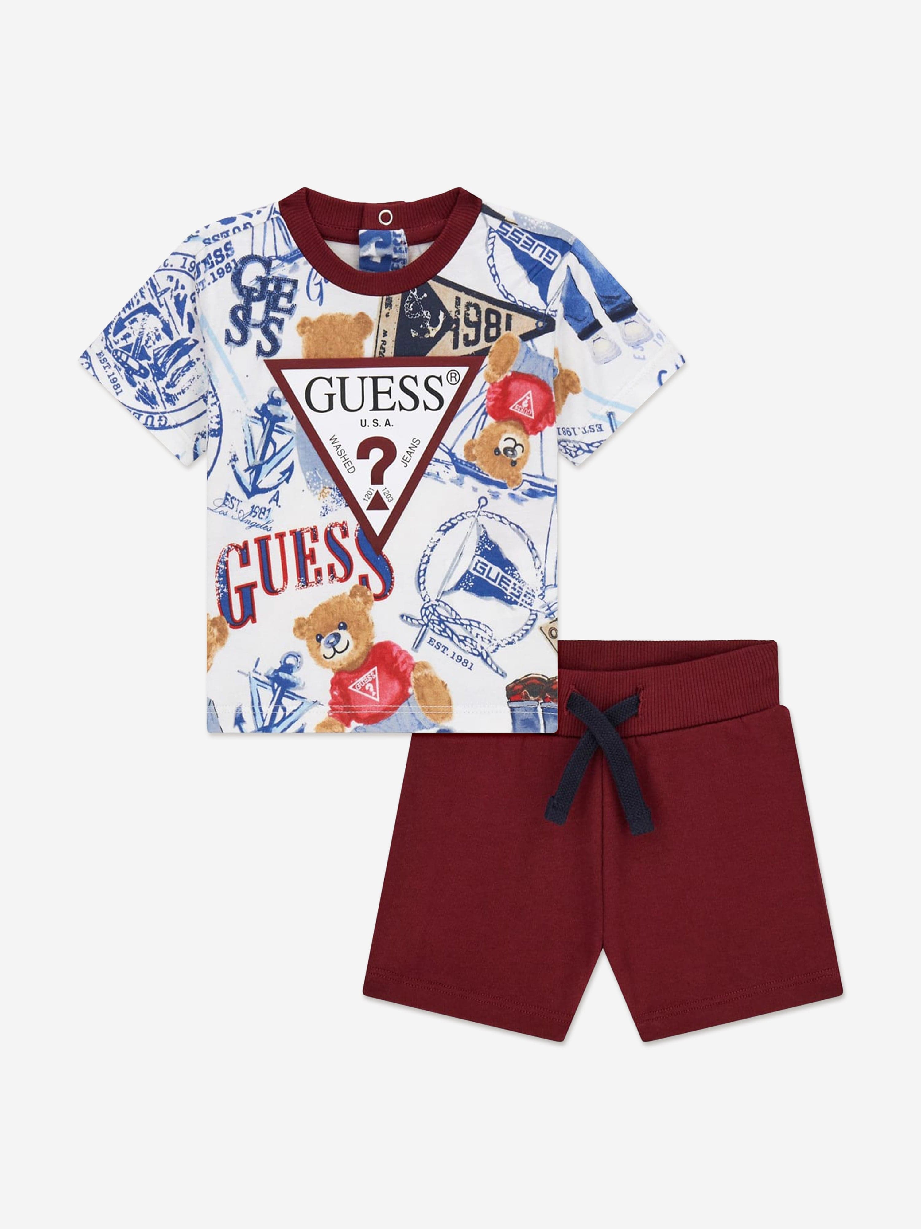 Guess Baby Boys T-Shirt and Shorts Set in Red