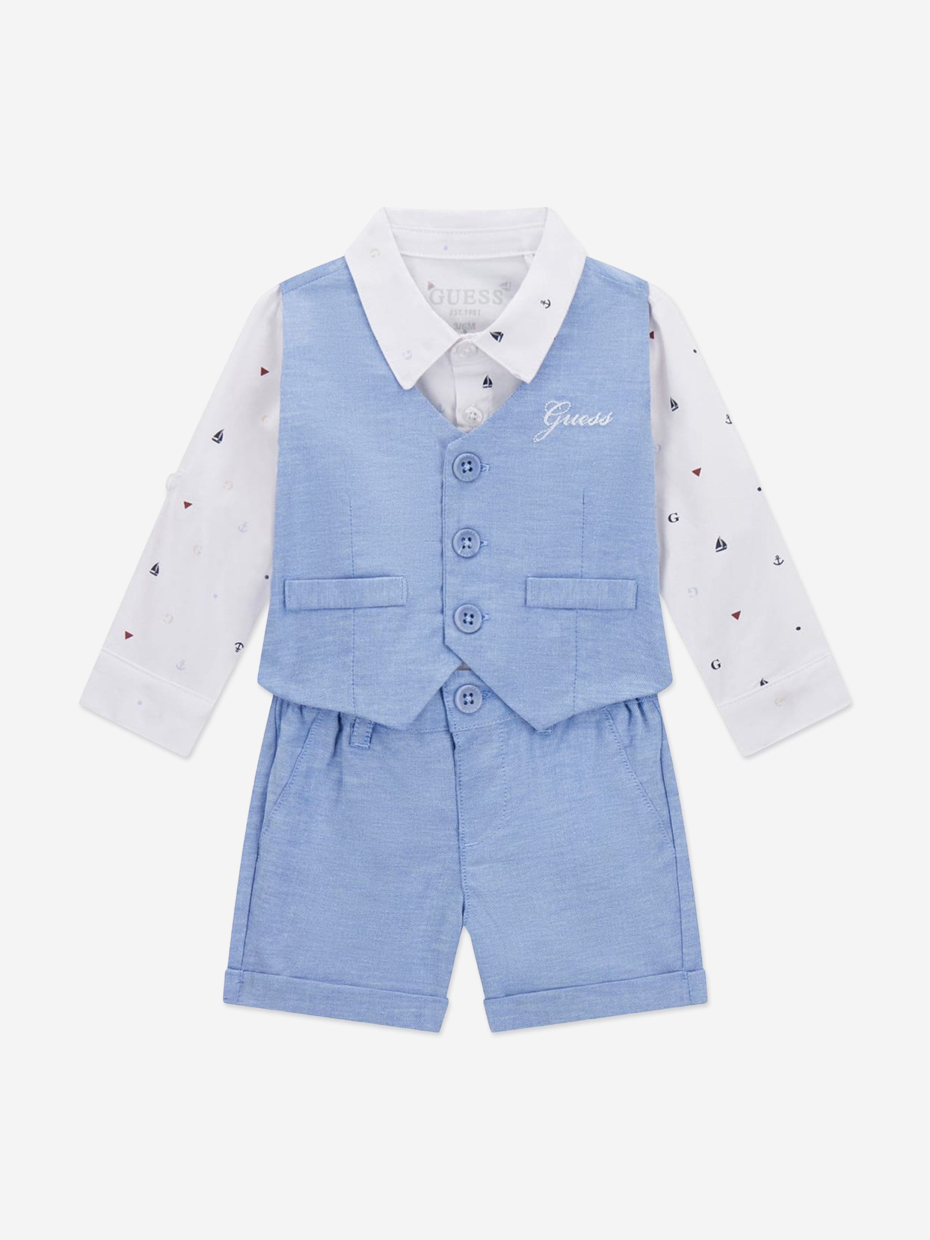 Guess Baby Boys Short Set in Blue