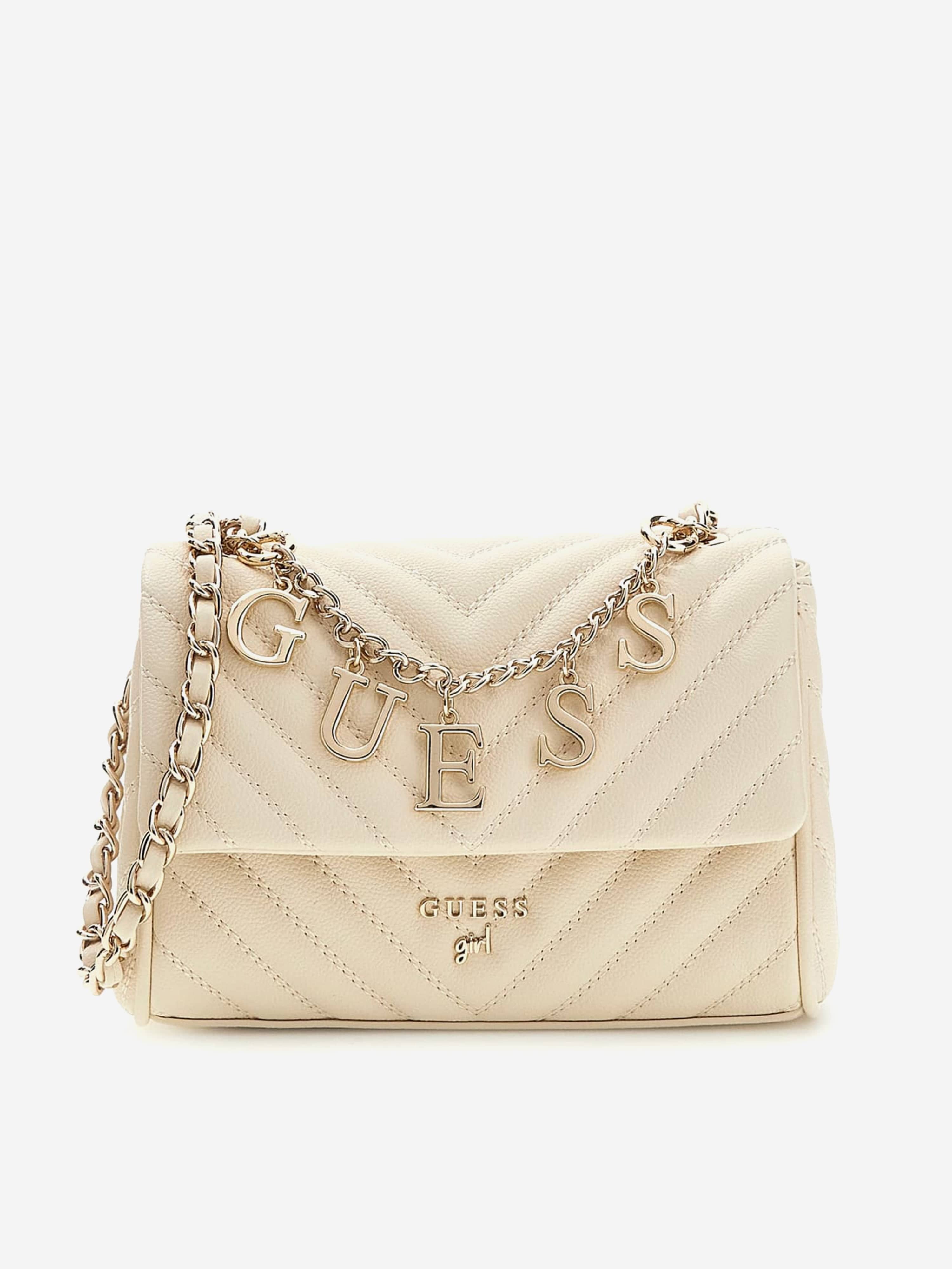 Guess Girls Crossbody Flap Bag in Beige (18.7cm)