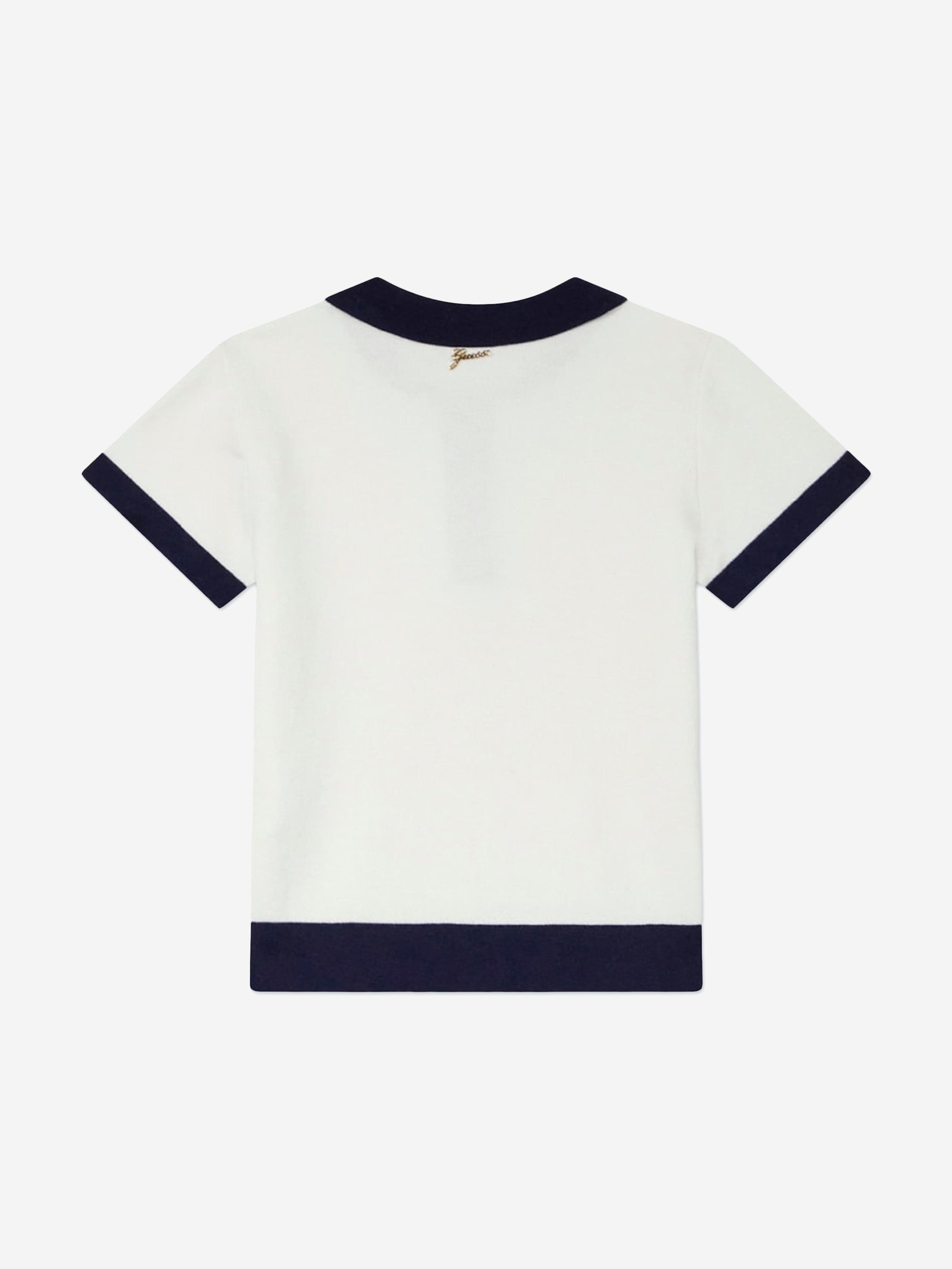 Guess Girls Polo Sweater and Skirt Set in Navy