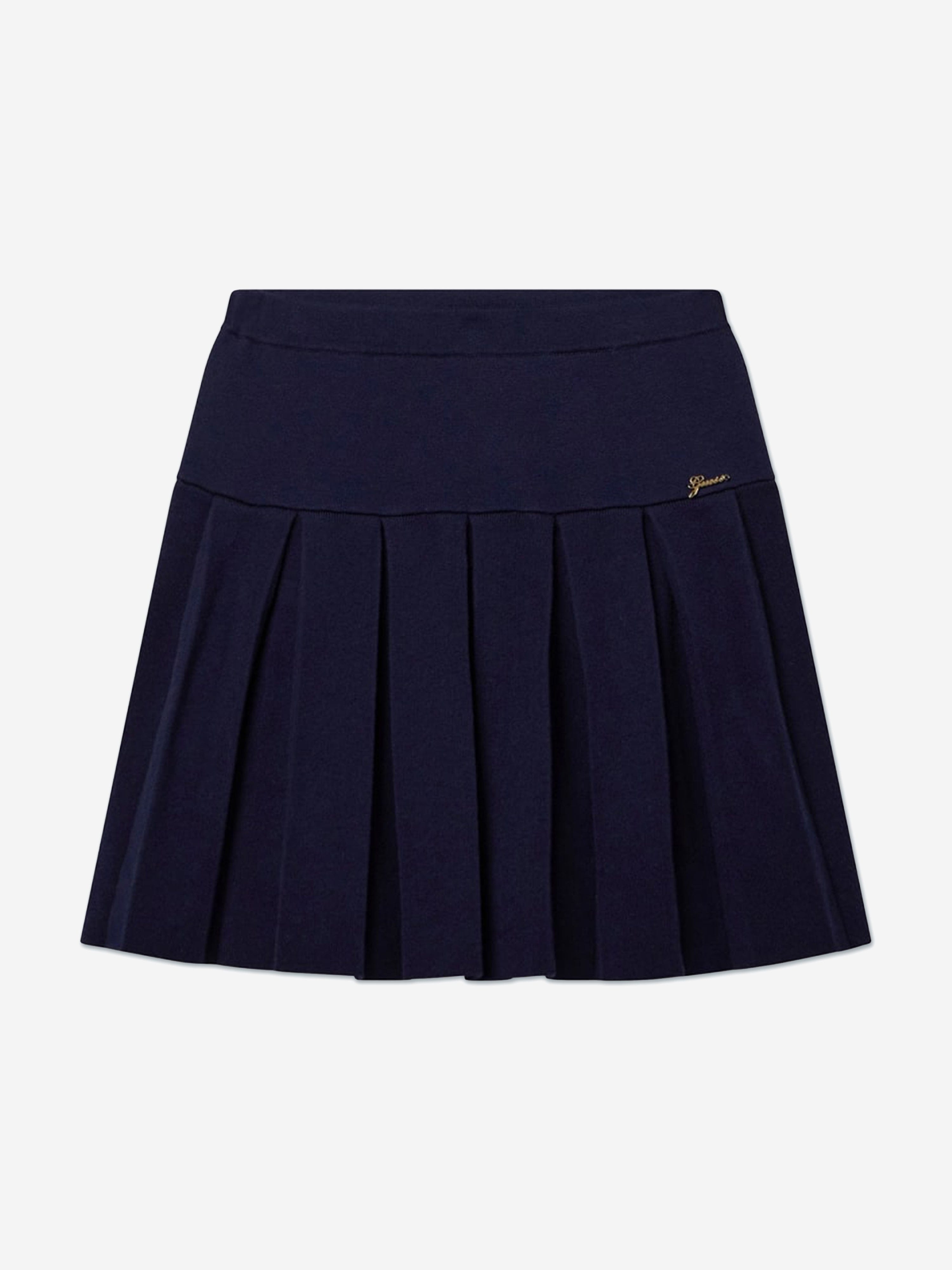 Guess Girls Polo Sweater and Skirt Set in Navy