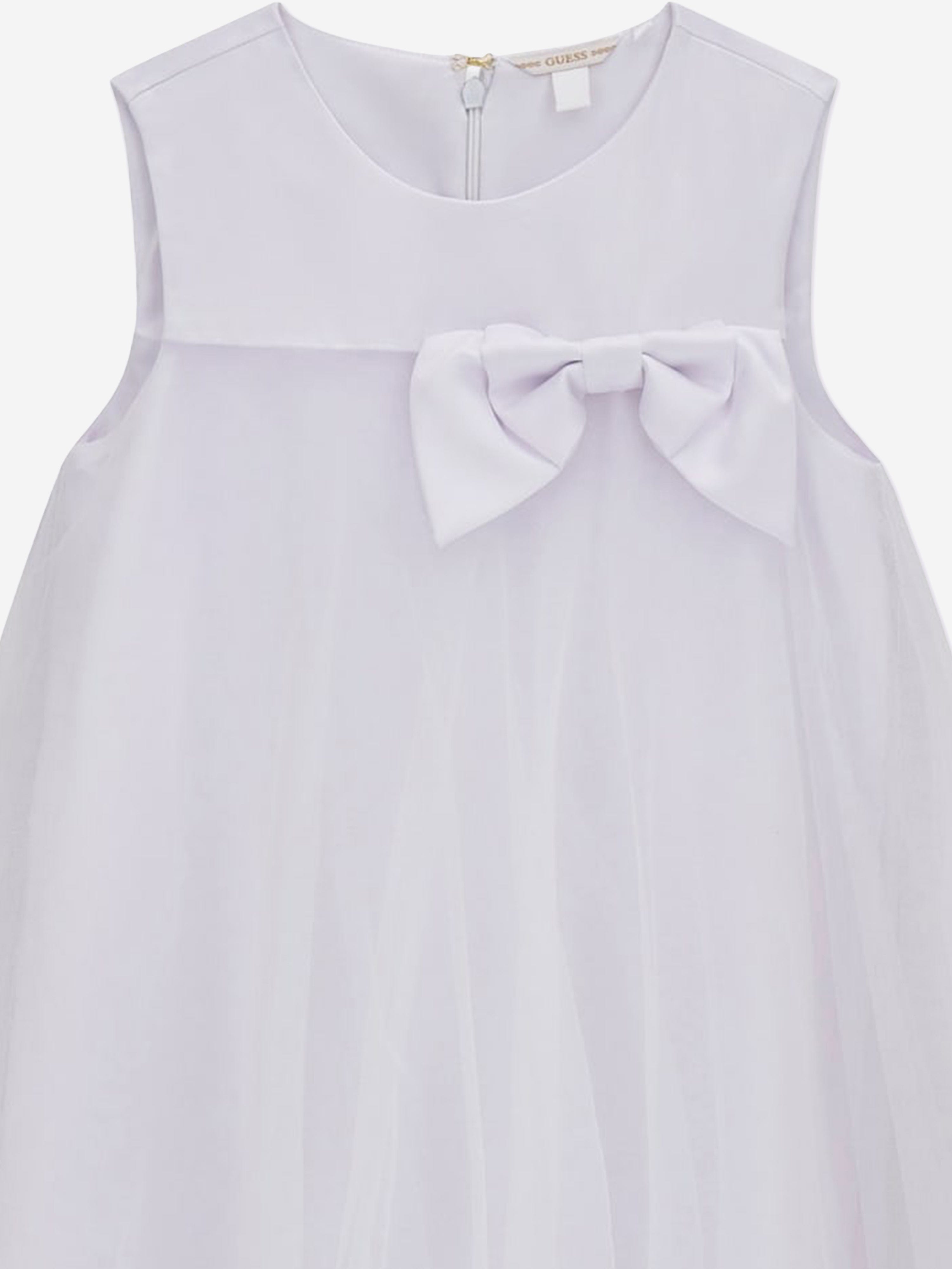 Guess Girls Bow Ceremony Dress in White