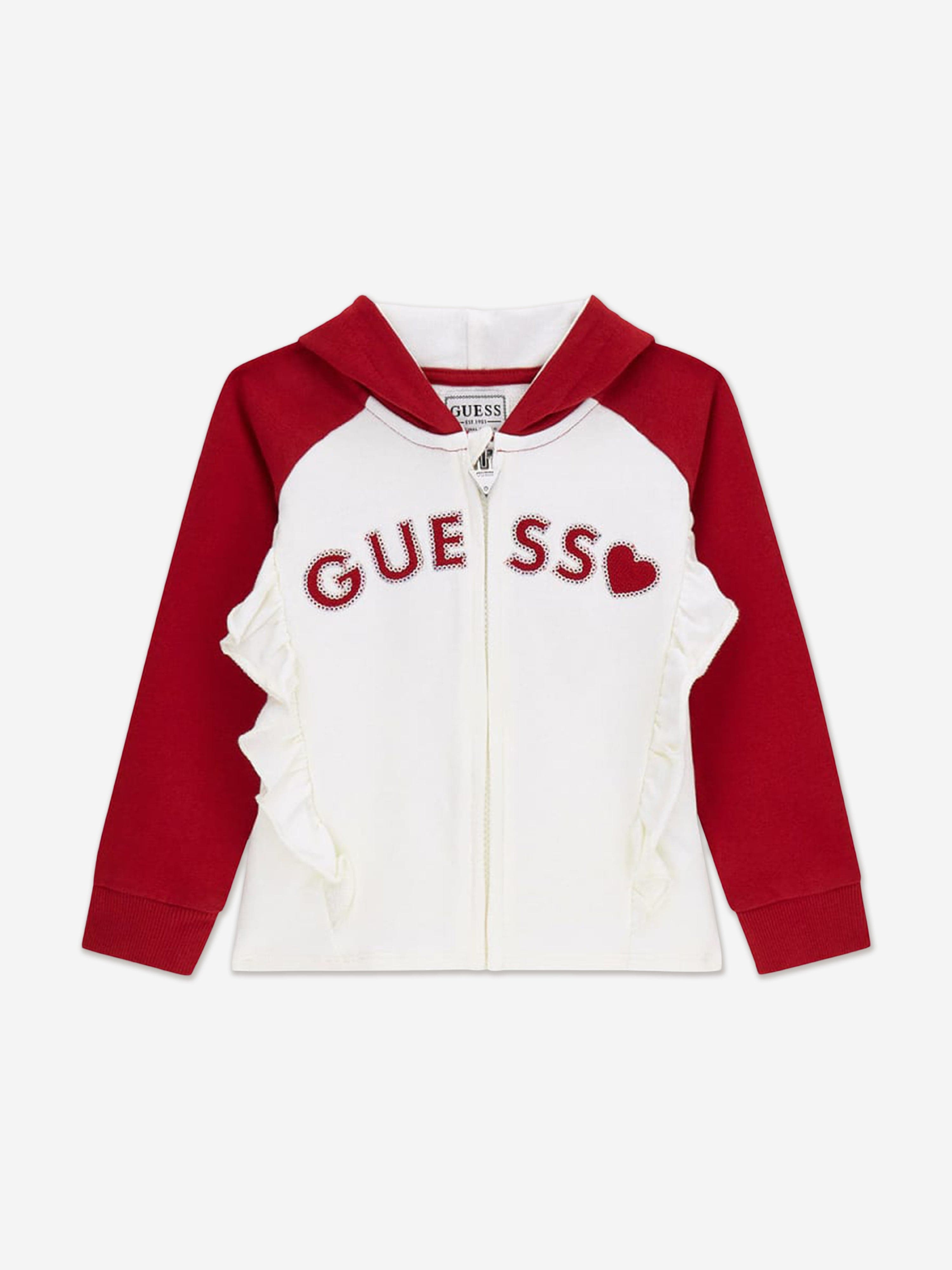 Guess Girls Logo Tracksuit in Red