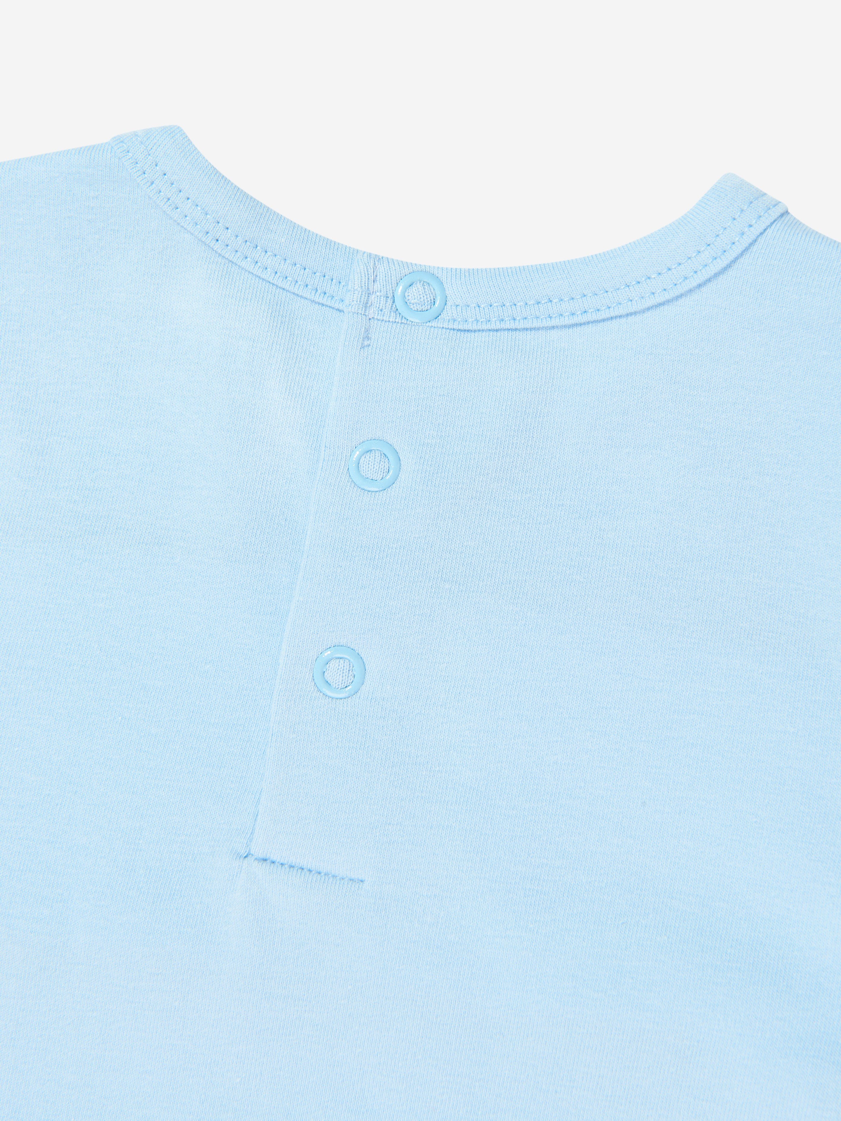 Guess Baby Boys Logo Romper in Blue