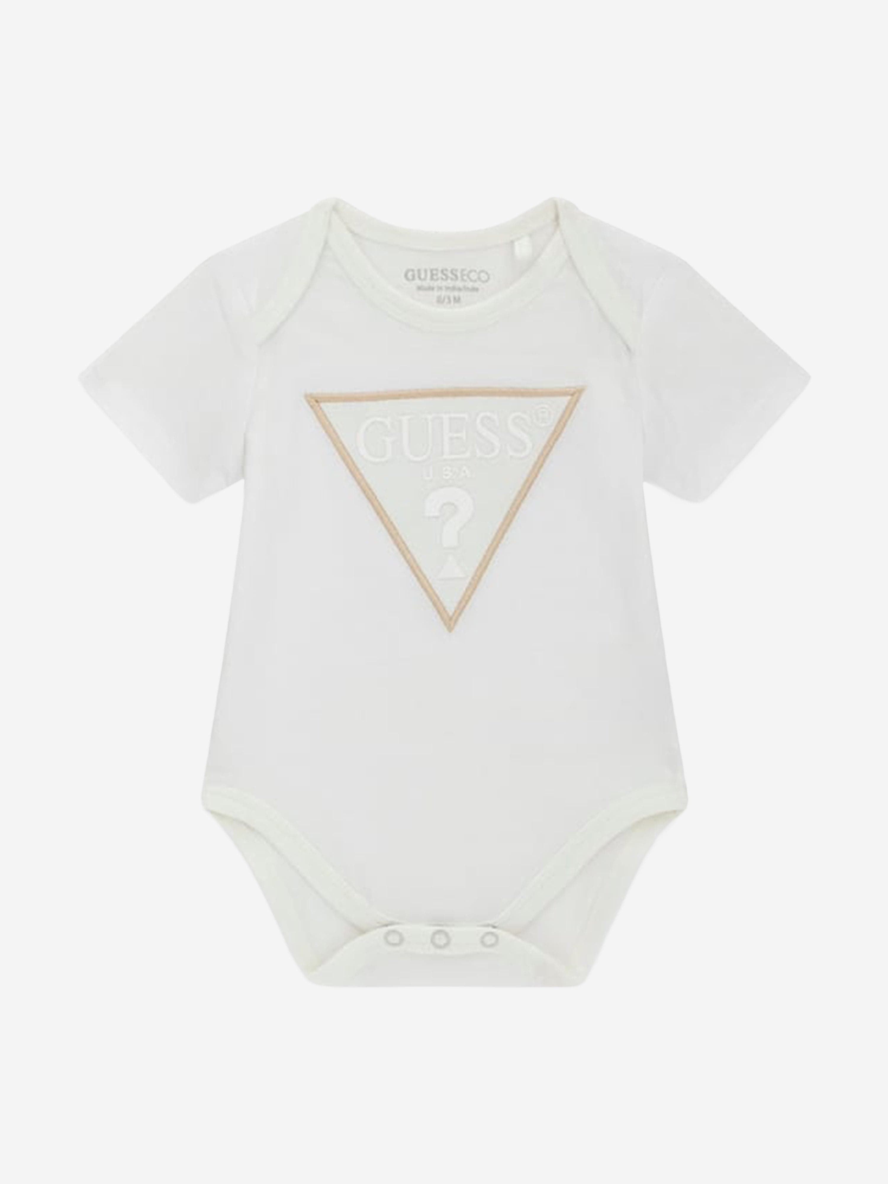 Guess Baby 3 Piece Bodysuit Set in Ivory