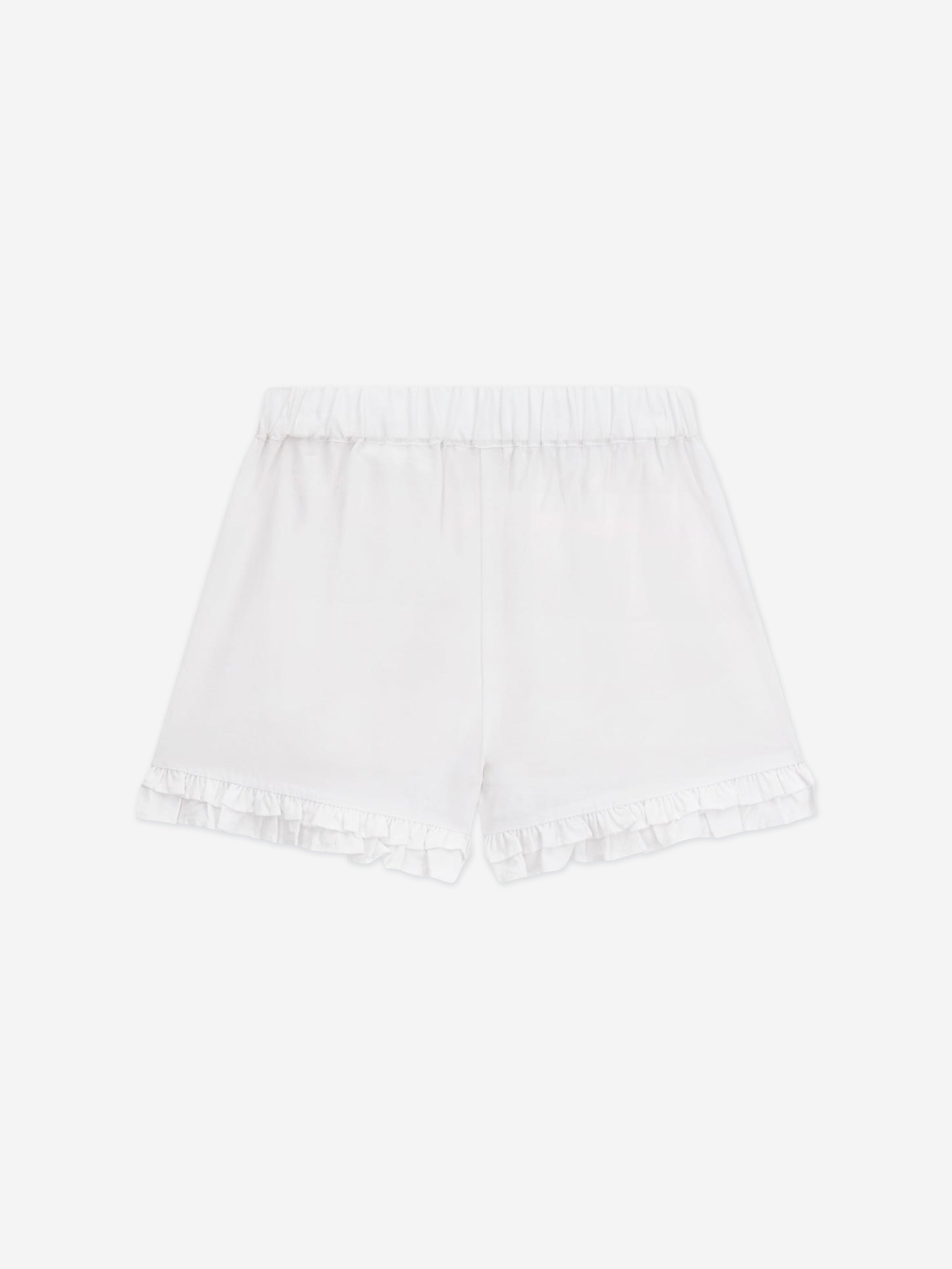 Guess Girls Poplin Logo Shorts in White
