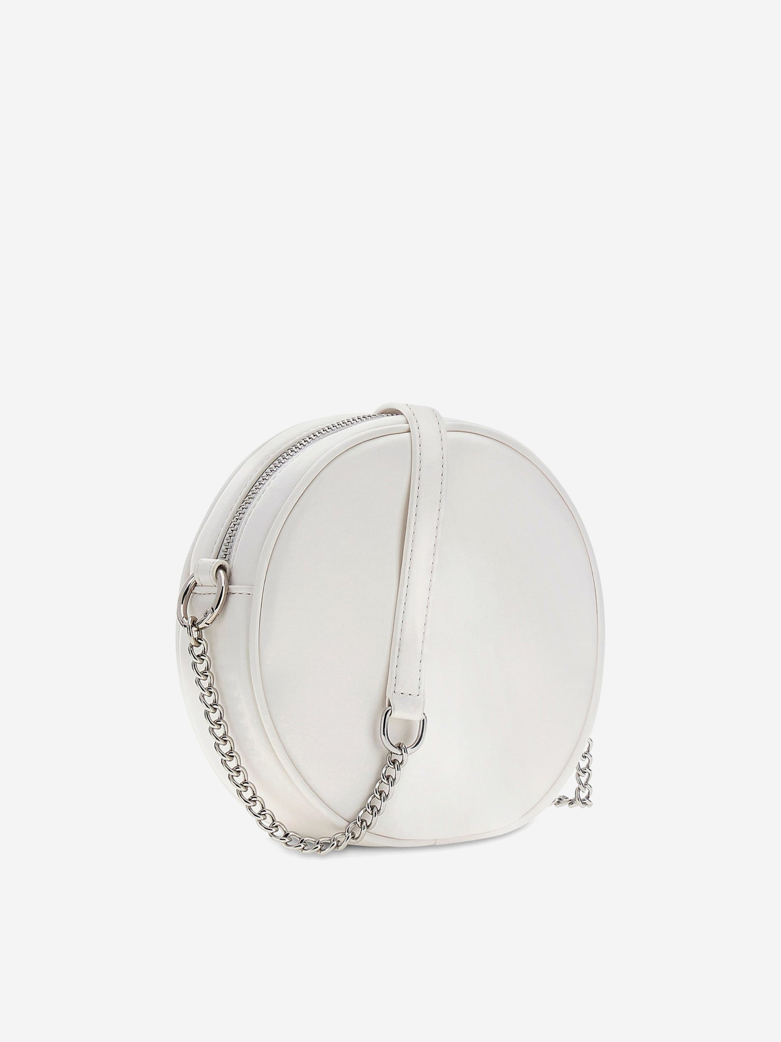 Guess Girls Sequin Heart Circle Bag in Ivory (16.8cm)