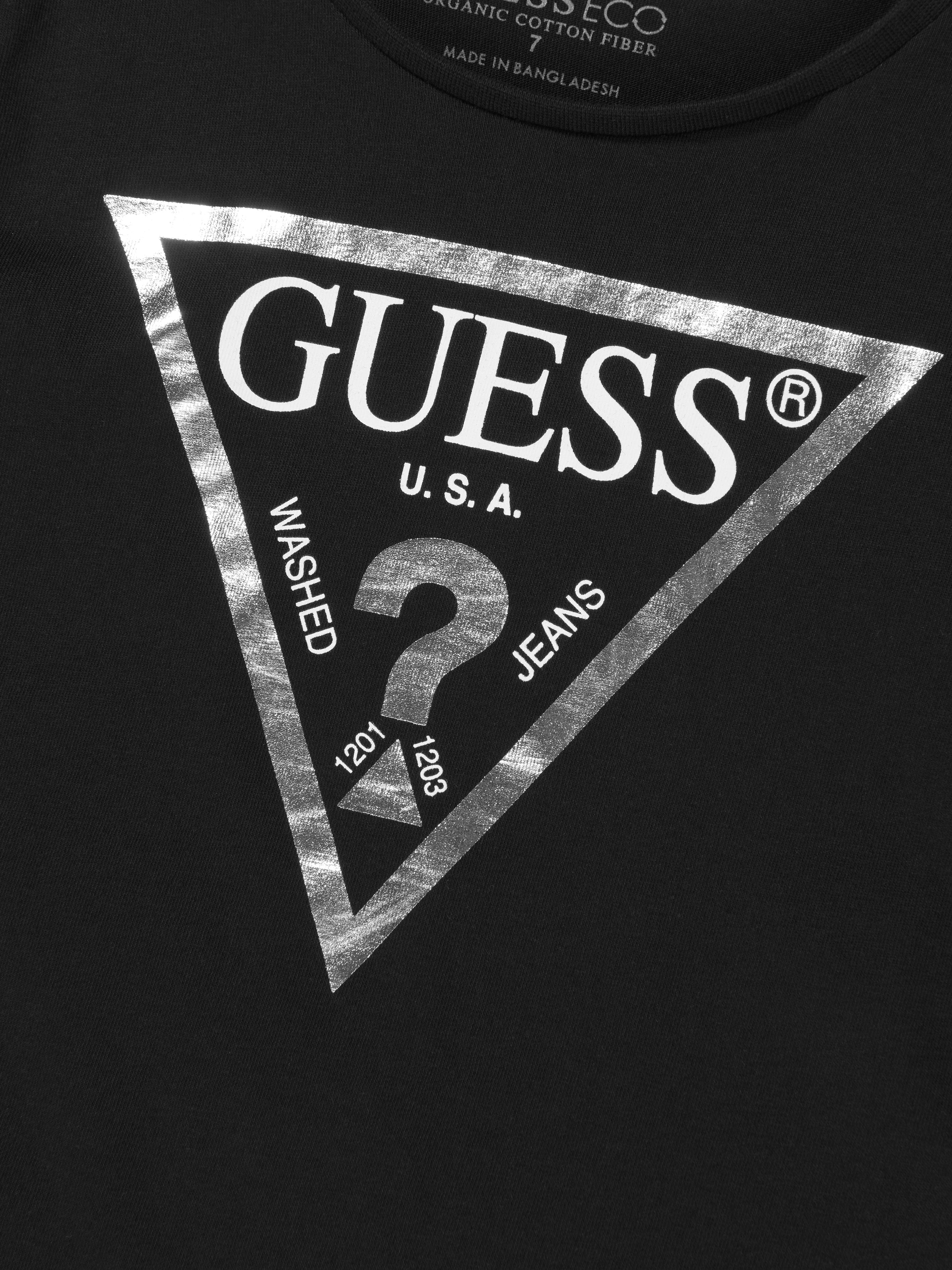 Guess Girls Logo T-Shirt in Black