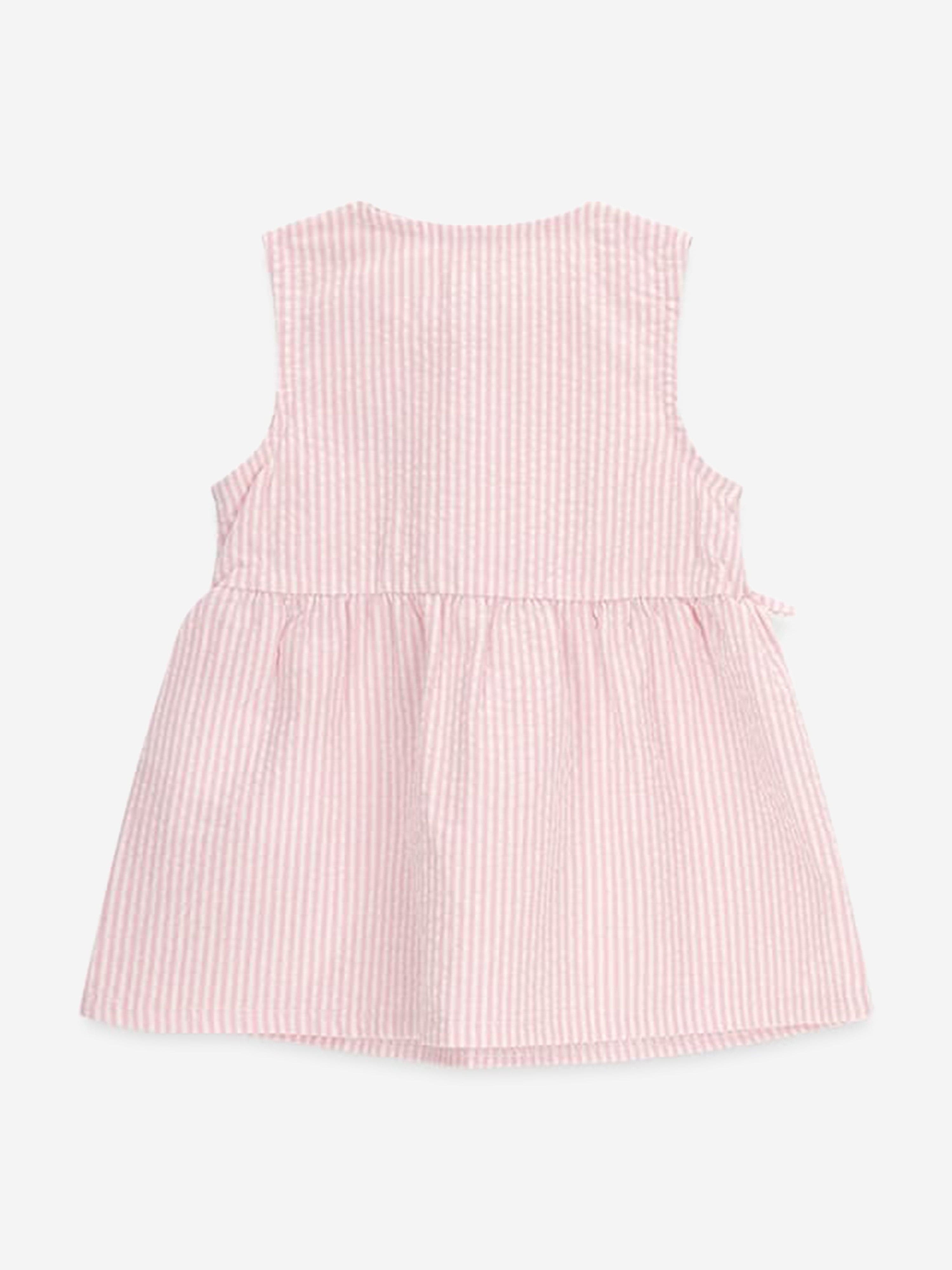 Guess Baby Girls Striped Dress Set in Pink