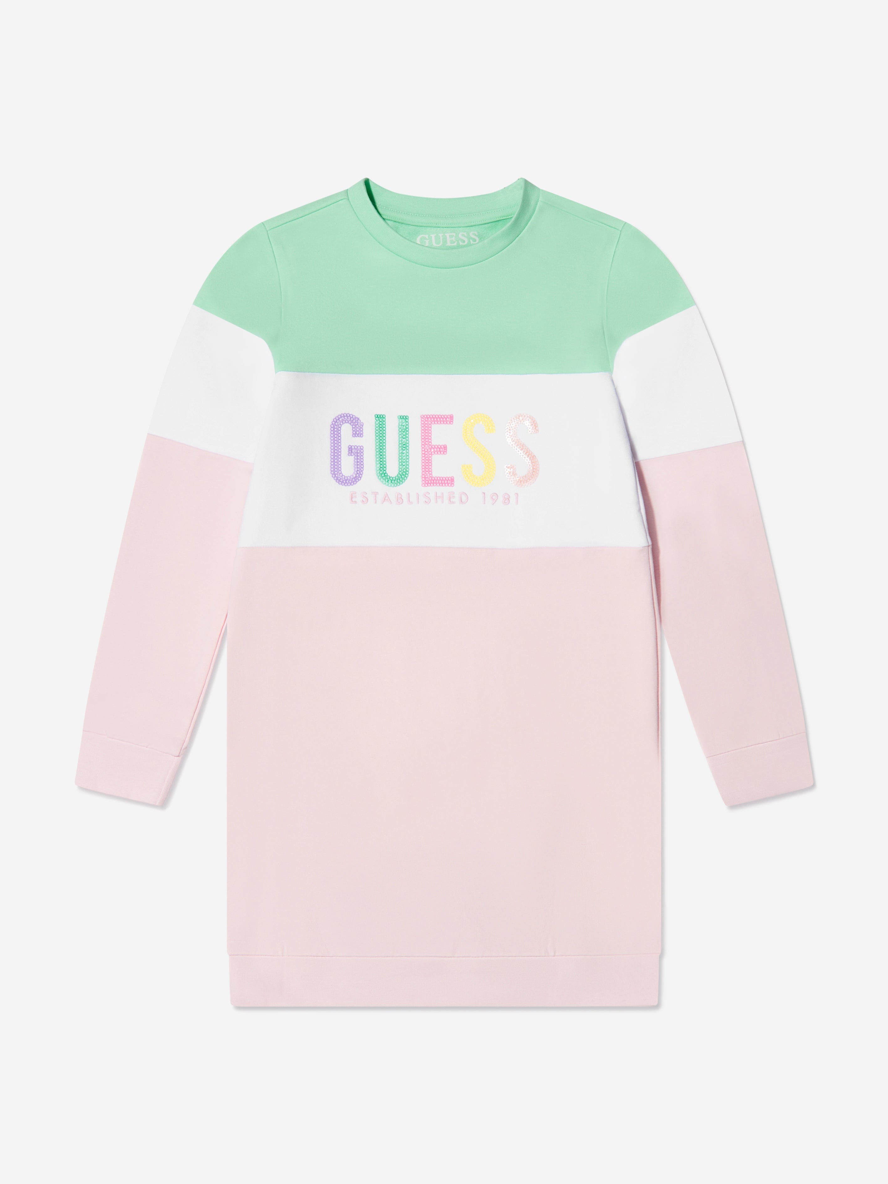 Guess Girls Long Sleeve Sweater Dress