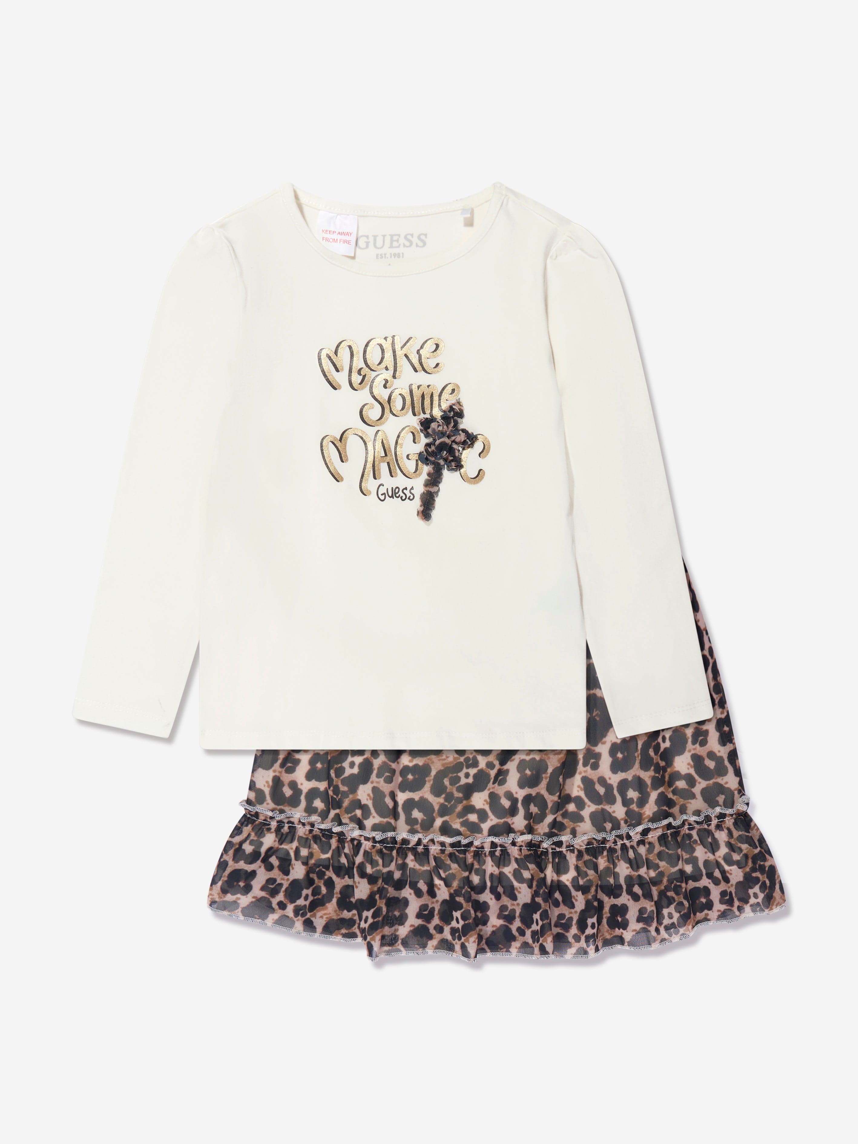 Guess Girls T-Shirt And Chiffon Skirt Set