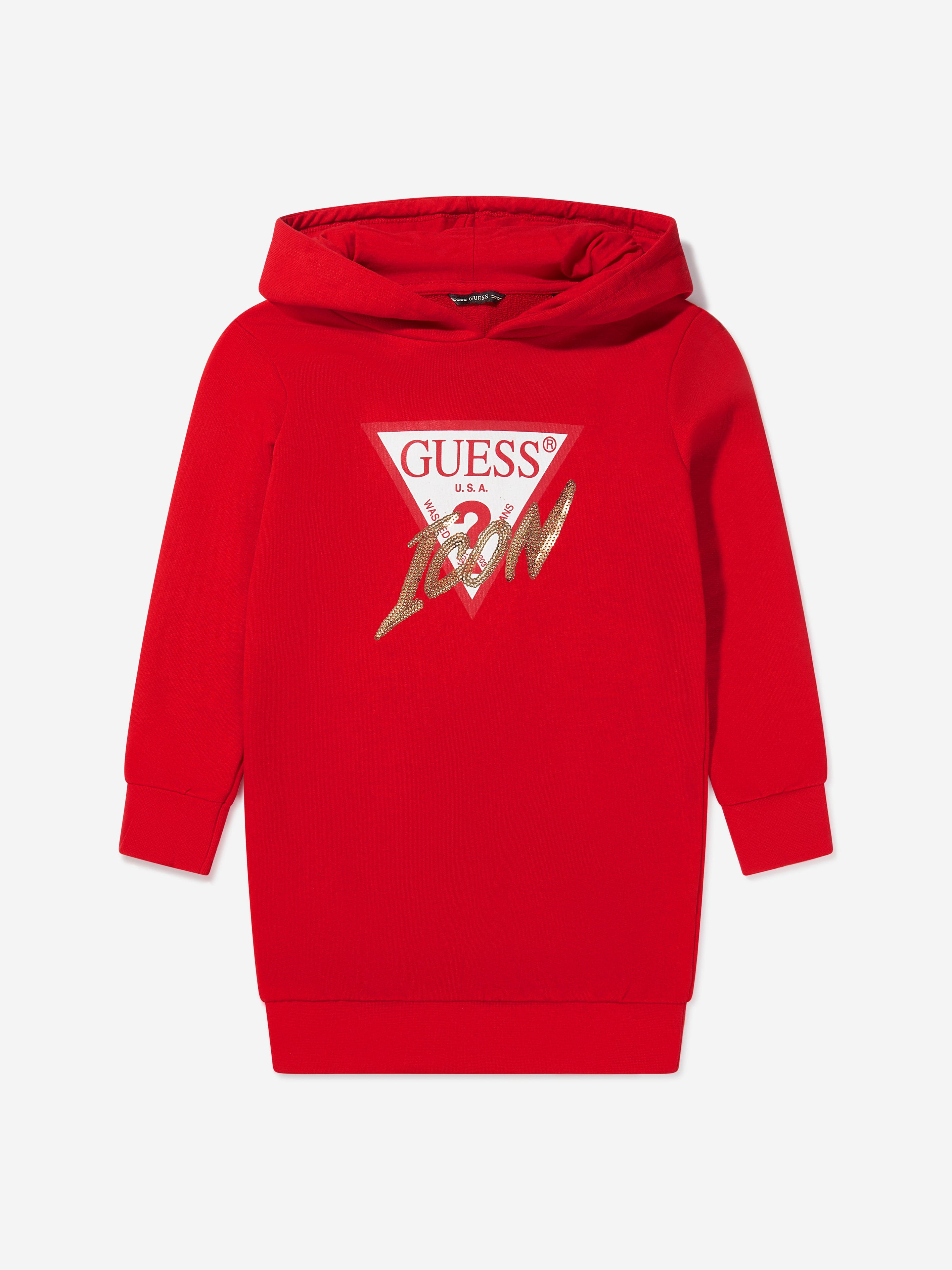 Guess Girls Hooded Sweater Dress