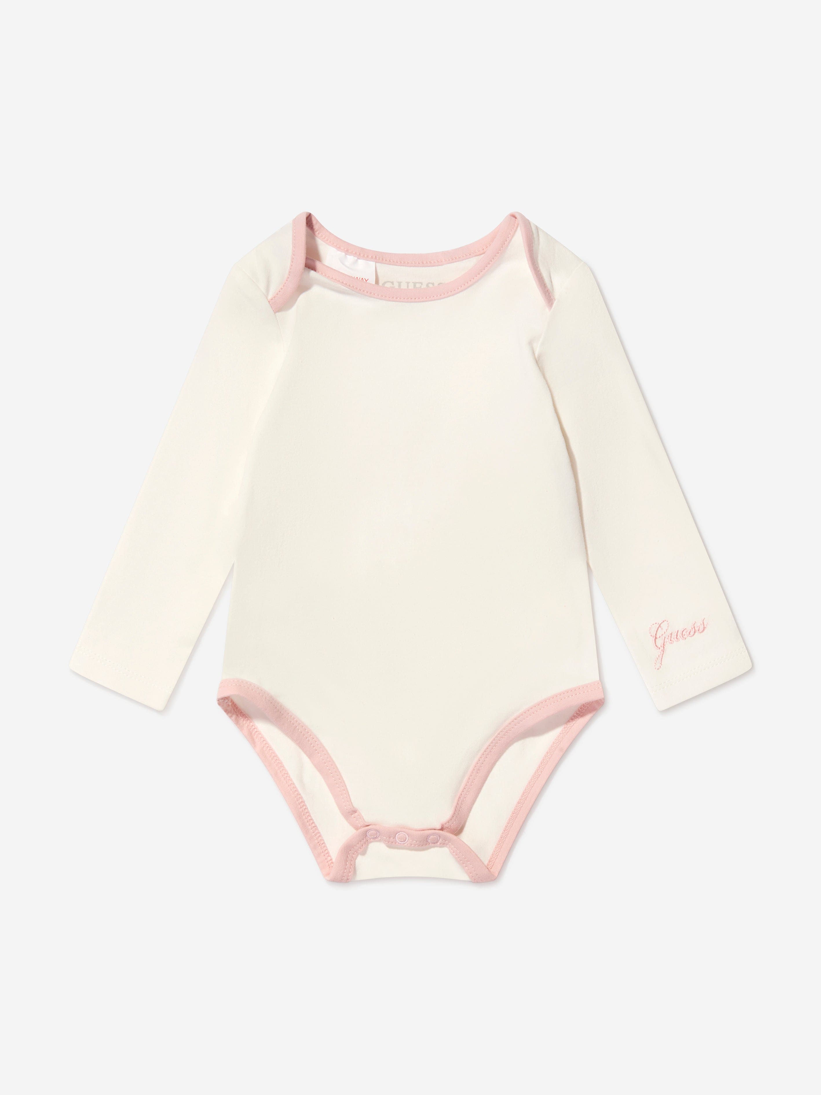 Guess Baby Girls Bodysuit And Dungarees Set