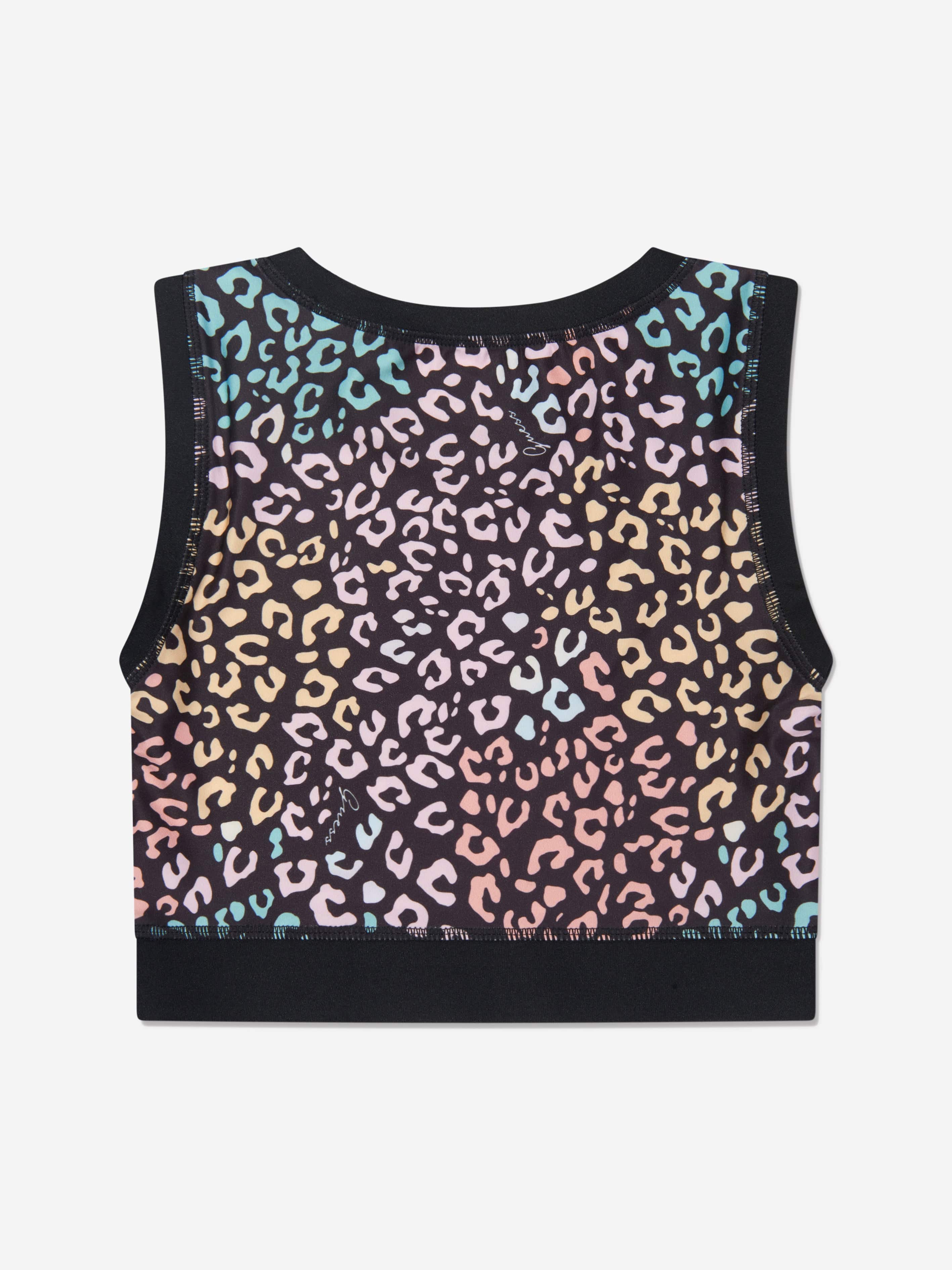 Guess Girls Leopard Print Crop Top