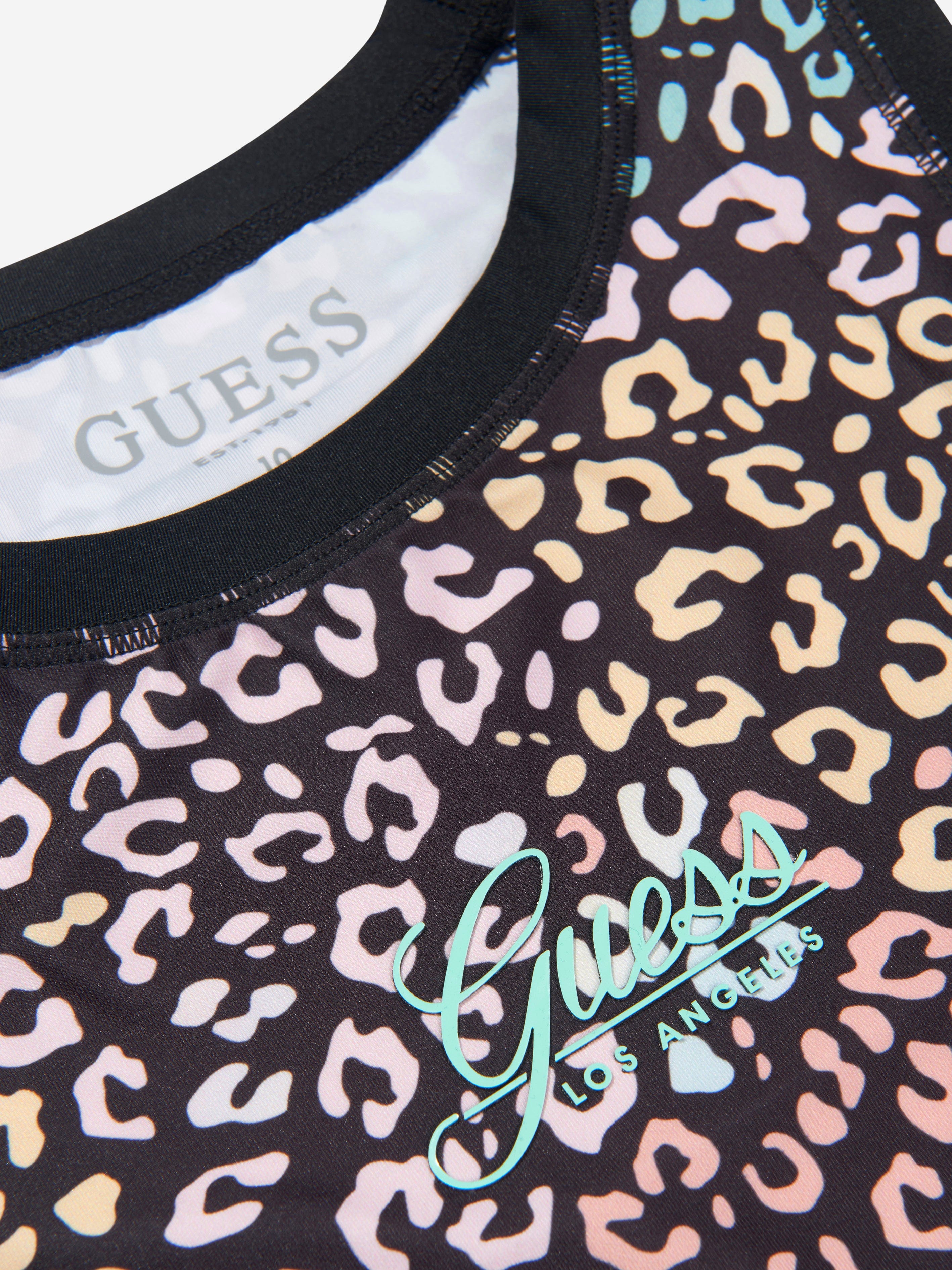 Guess Girls Leopard Print Crop Top