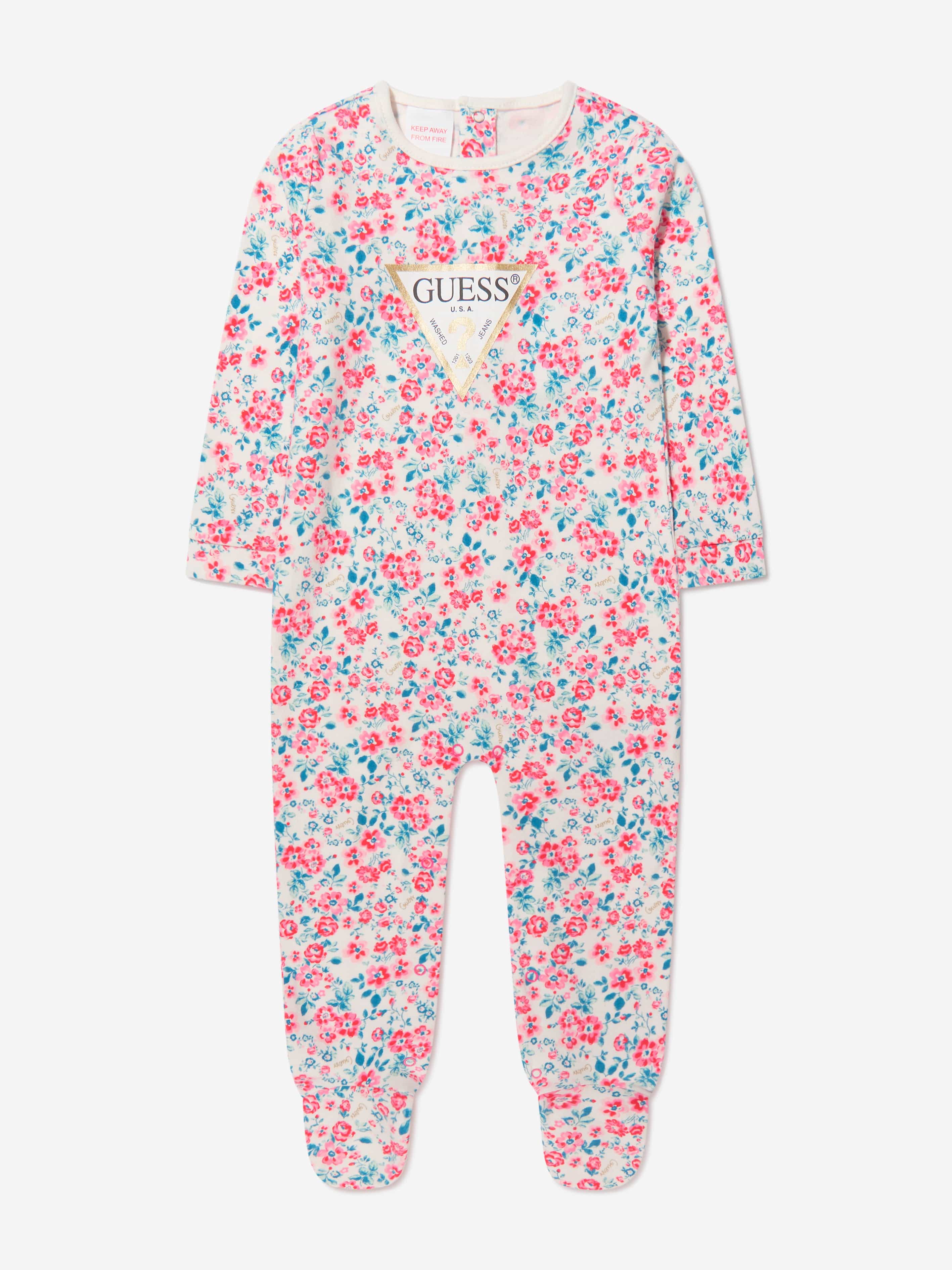 Guess Baby Girls Floral Print Babygrow