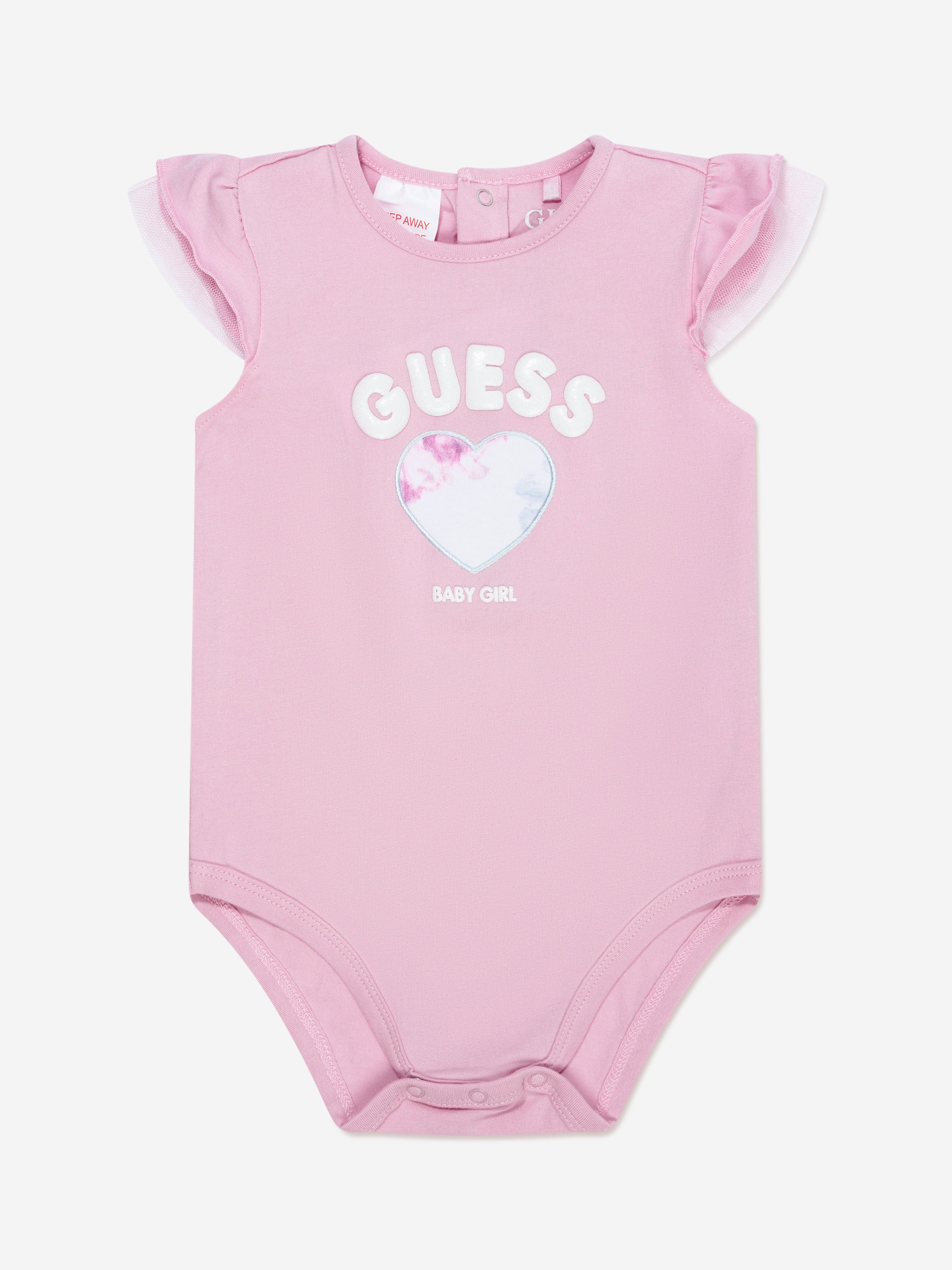 Guess Baby Girls 2 Pack Bodysuit And Shorts Set in Pink