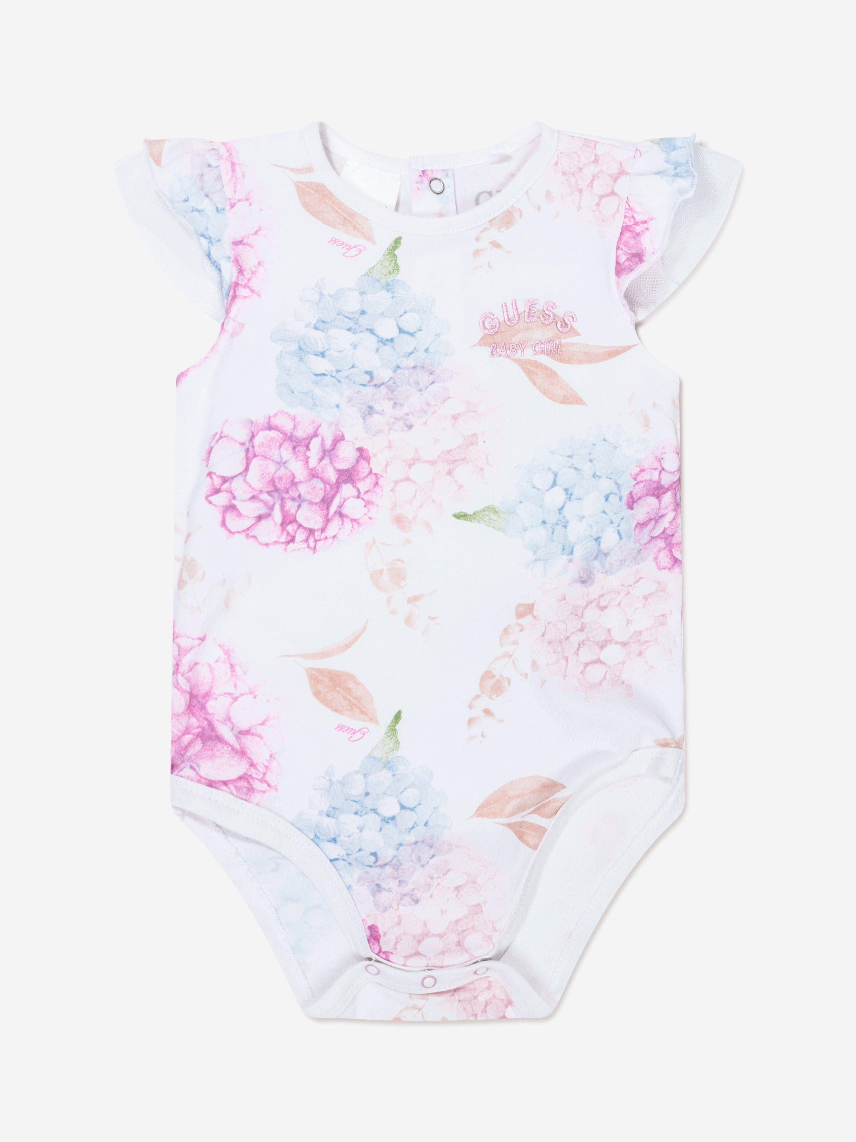 Guess Baby Girls 2 Pack Bodysuit And Shorts Set in Pink