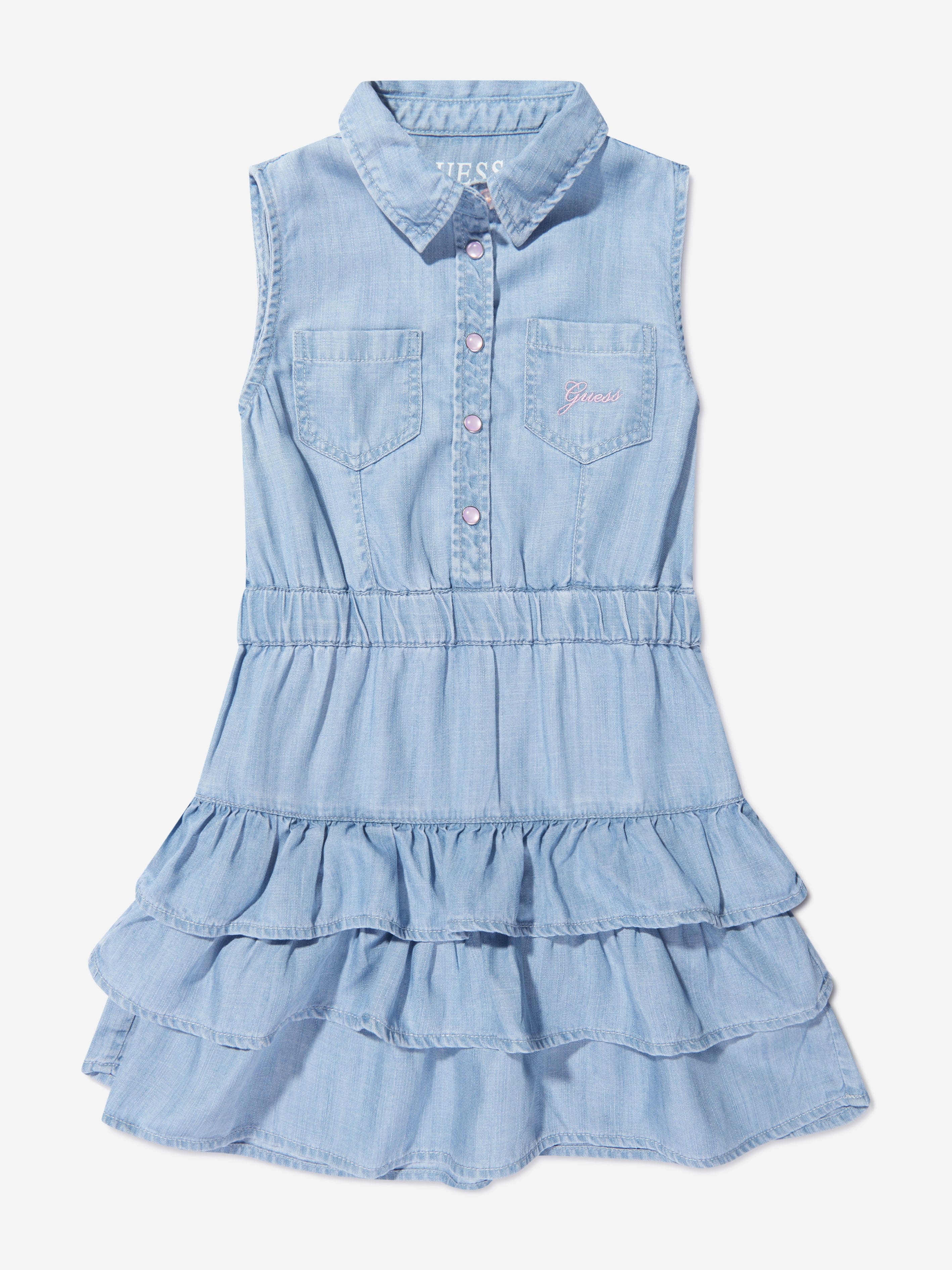 Guess Girls Denim Dress in Blue